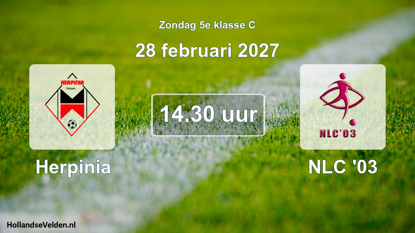 Geplande wedstrijd: Herpinia - NLC '03 (28 februari 2027)
