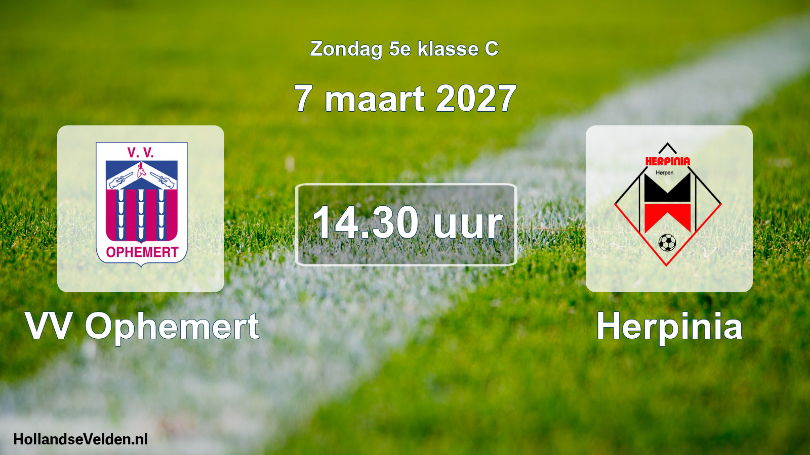 Geplande wedstrijd: VV Ophemert - Herpinia (7 maart 2027)