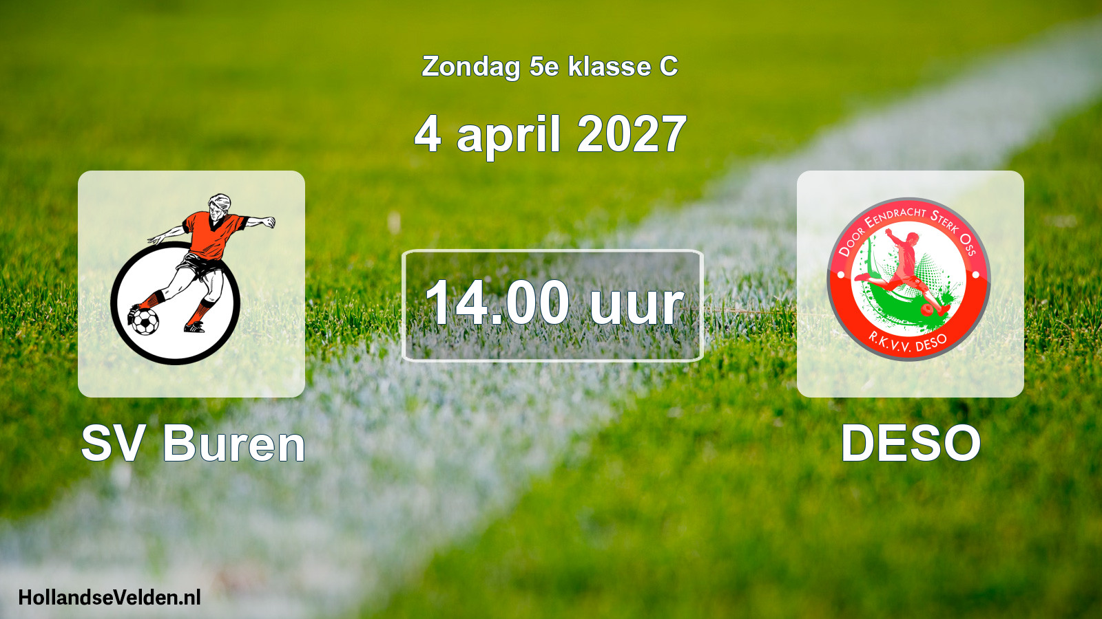 Scheduled Match: SV Buren - DESO (4 April 2027)
