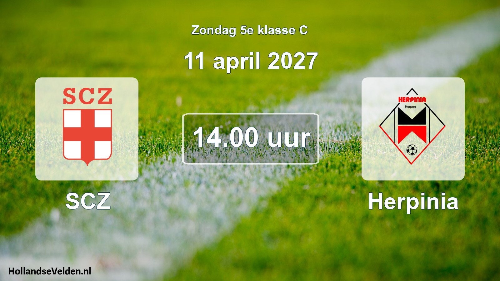 Geplande wedstrijd: SCZ - Herpinia (11 april 2027)