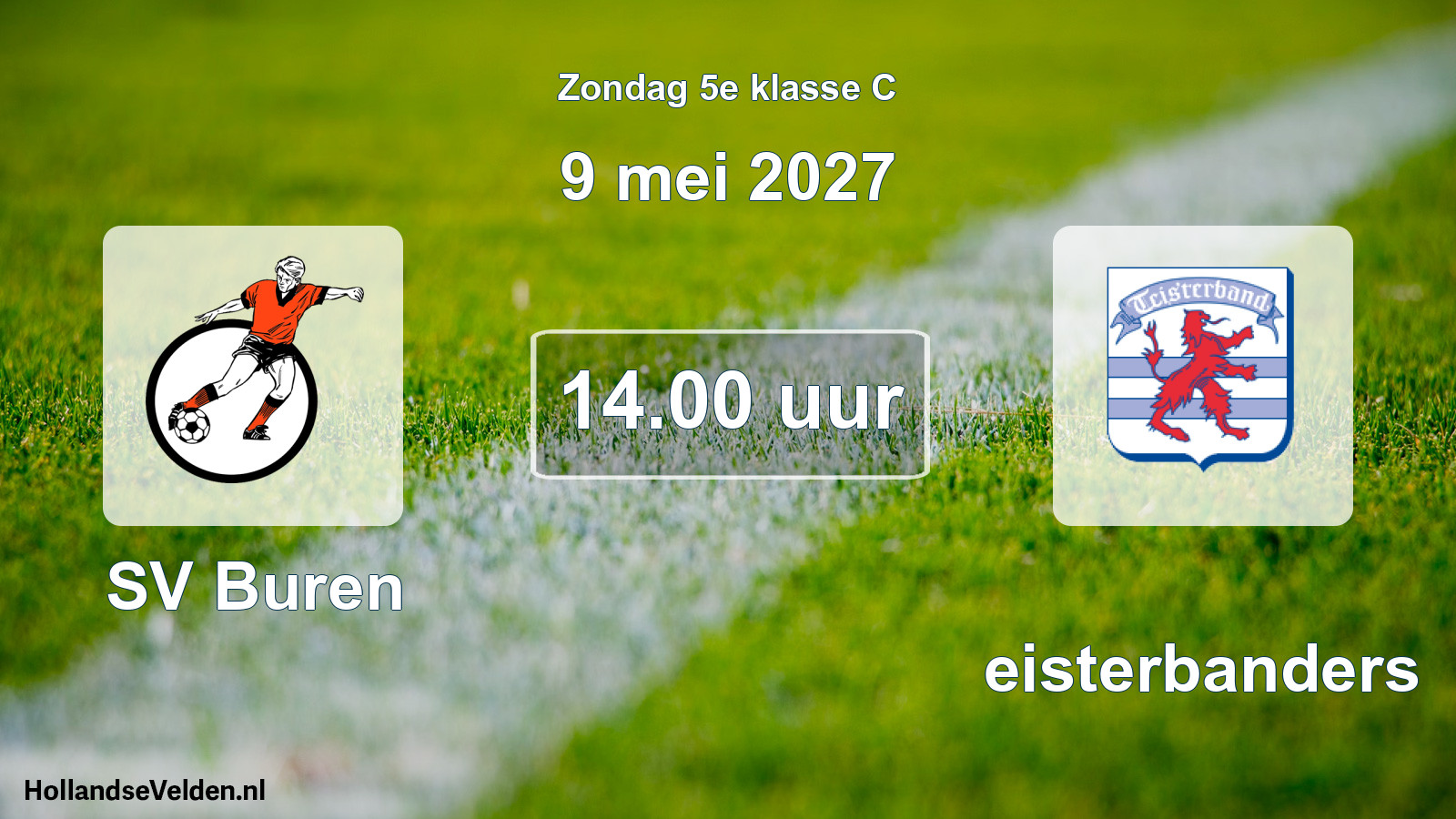 Geplande wedstrijd: SV Buren - Teisterbanders (9 mei 2027)