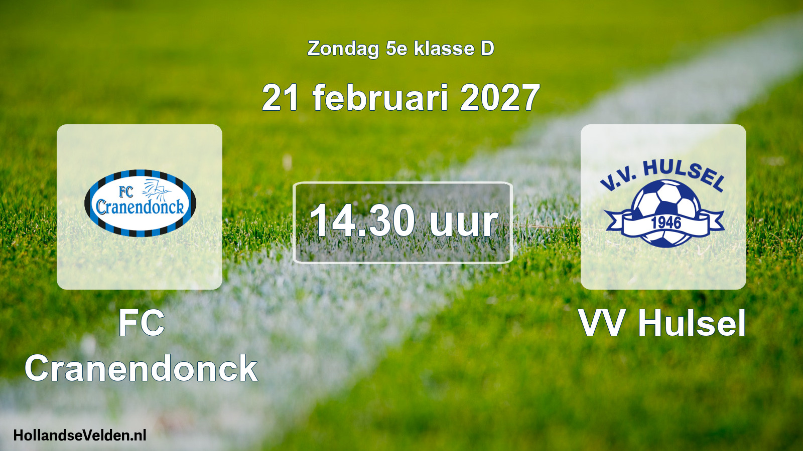 Geplande wedstrijd: FC Cranendonck - VV Hulsel (21 februari 2027)