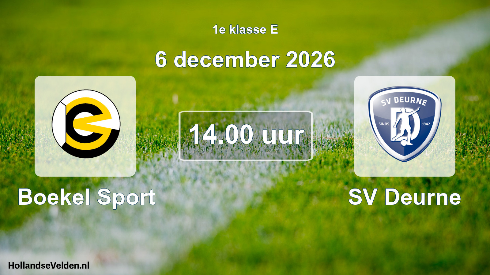 Geplande wedstrijd: Boekel Sport - SV Deurne (6 december 2026)