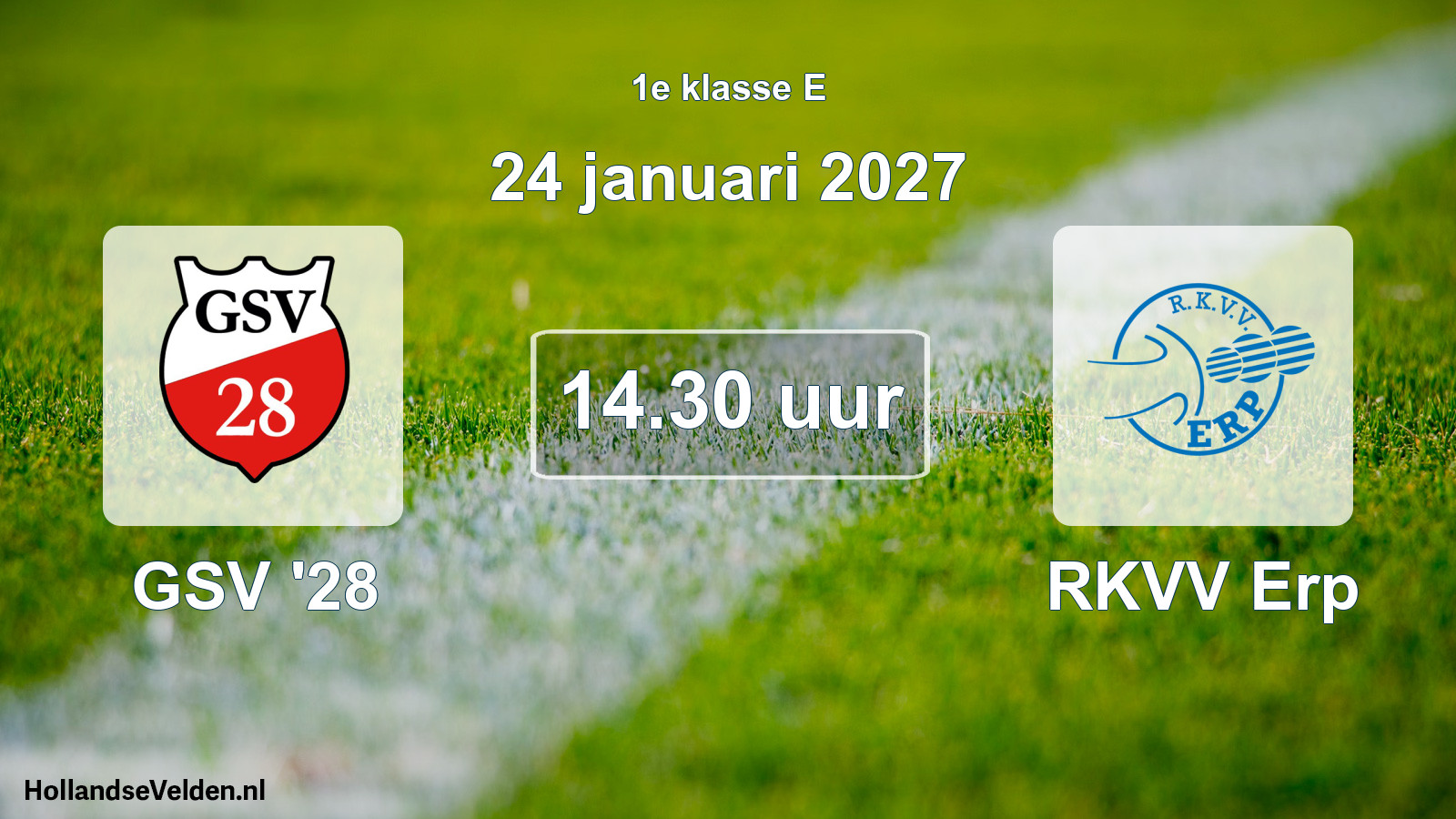 Geplande wedstrijd: GSV '28 - RKVV Erp (24 januari 2027)