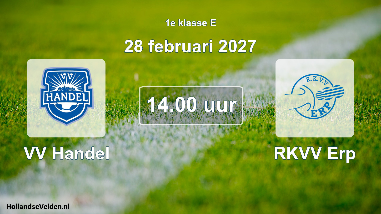 Geplande wedstrijd: VV Handel - RKVV Erp (28 februari 2027)
