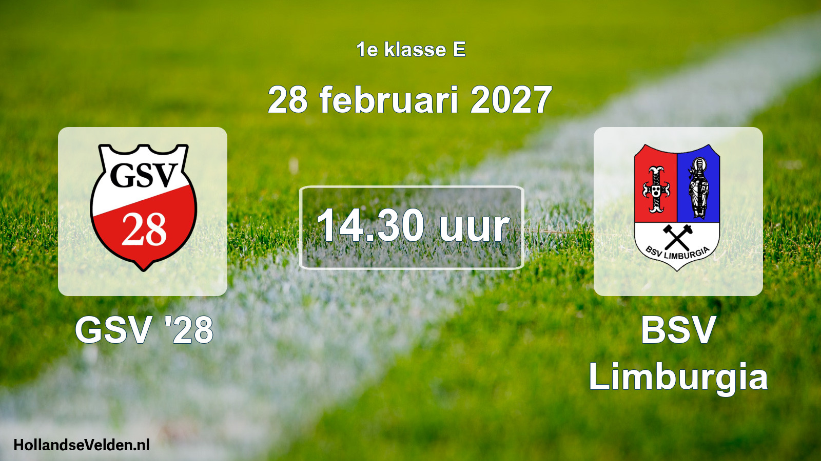 Geplande wedstrijd: GSV '28 - BSV Limburgia (28 februari 2027)