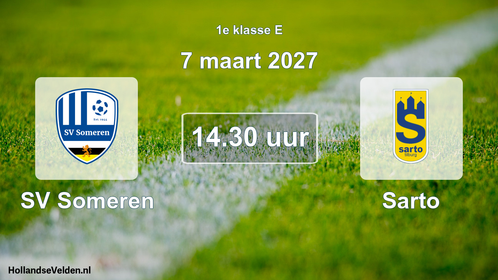 Geplande wedstrijd: SV Someren - Sarto (7 maart 2027)