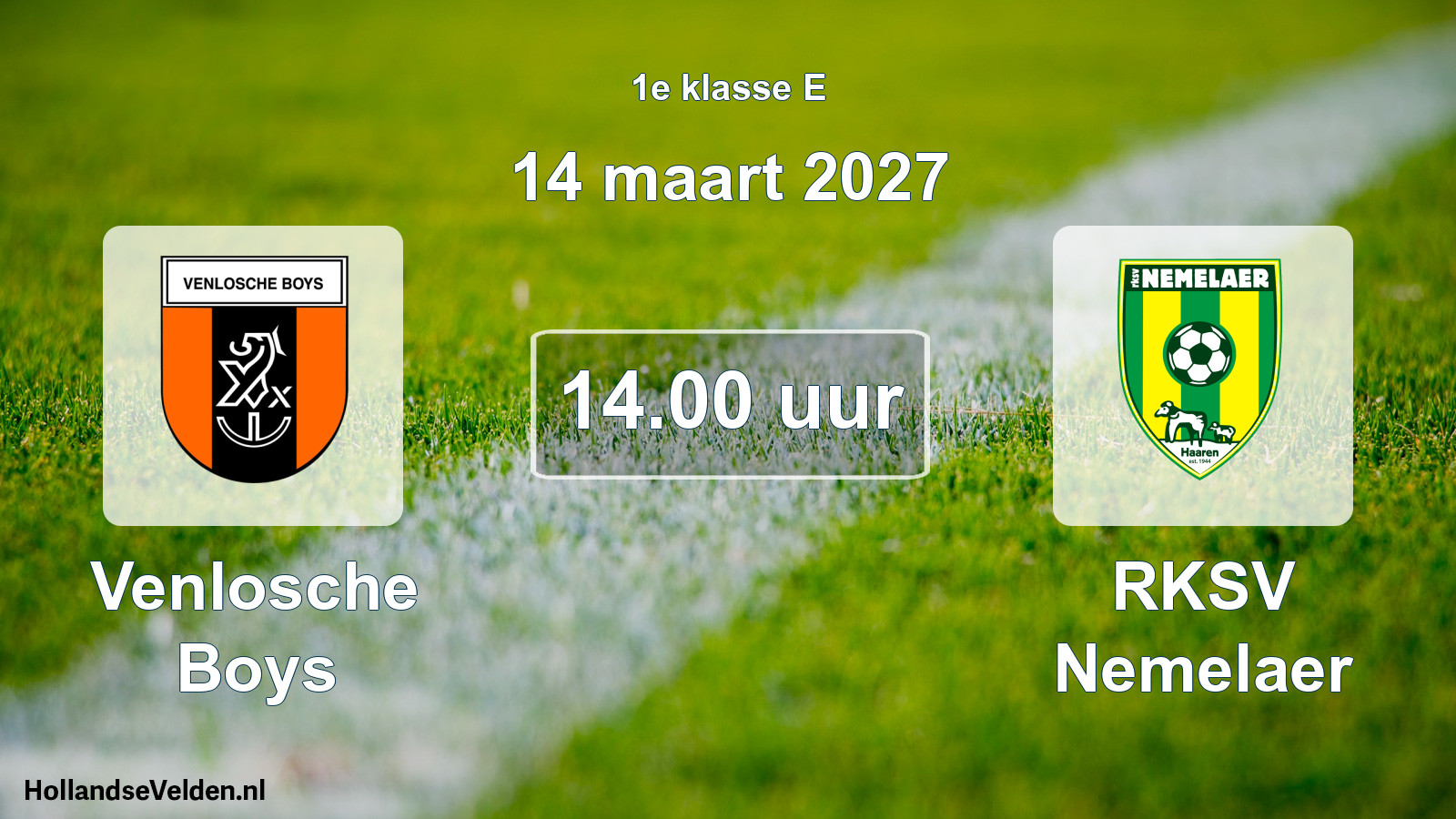 Geplande wedstrijd: Venlosche Boys - RKSV Nemelaer (14 maart 2027)