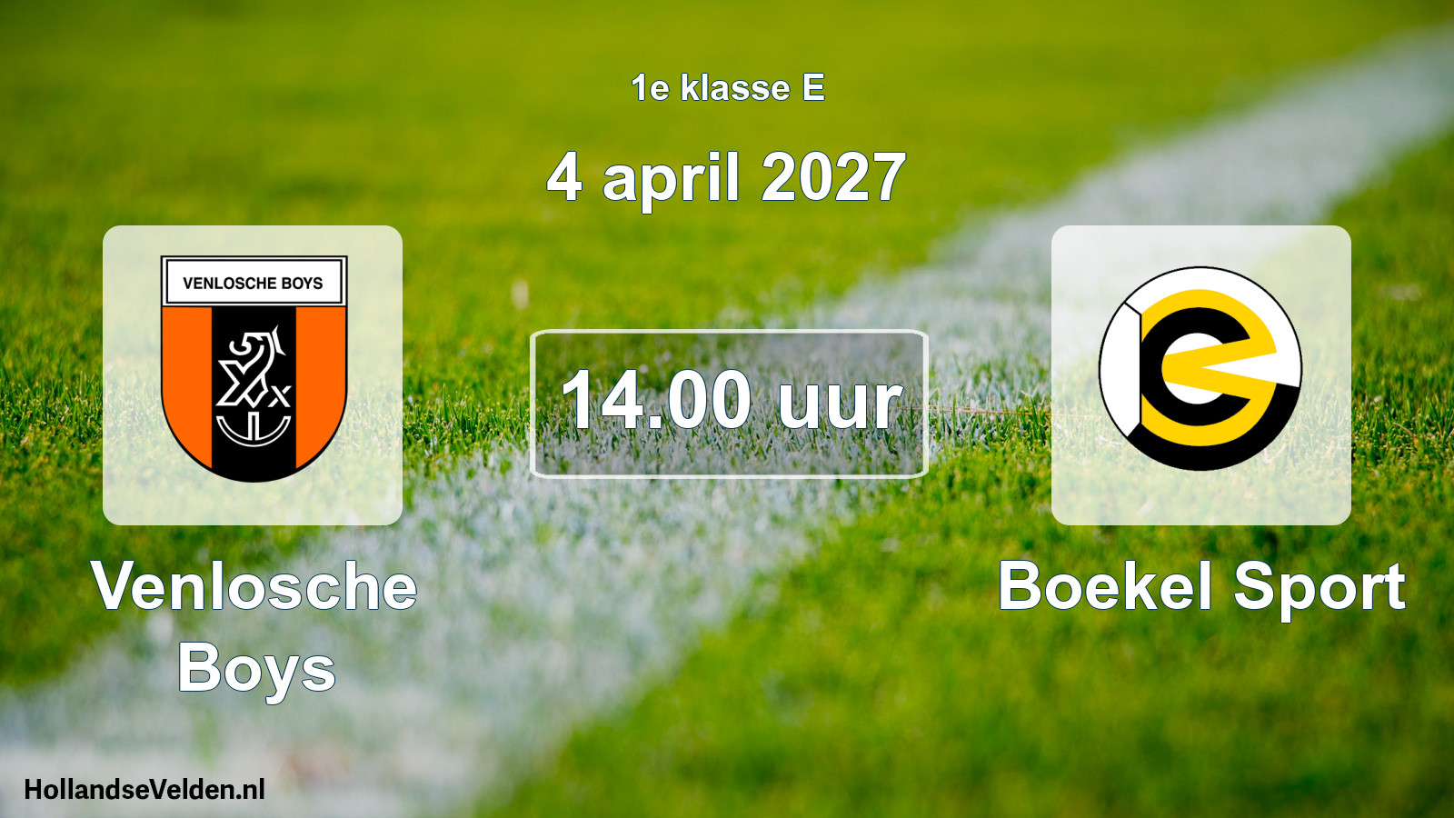 Geplande wedstrijd: Venlosche Boys - Boekel Sport (4 april 2027)