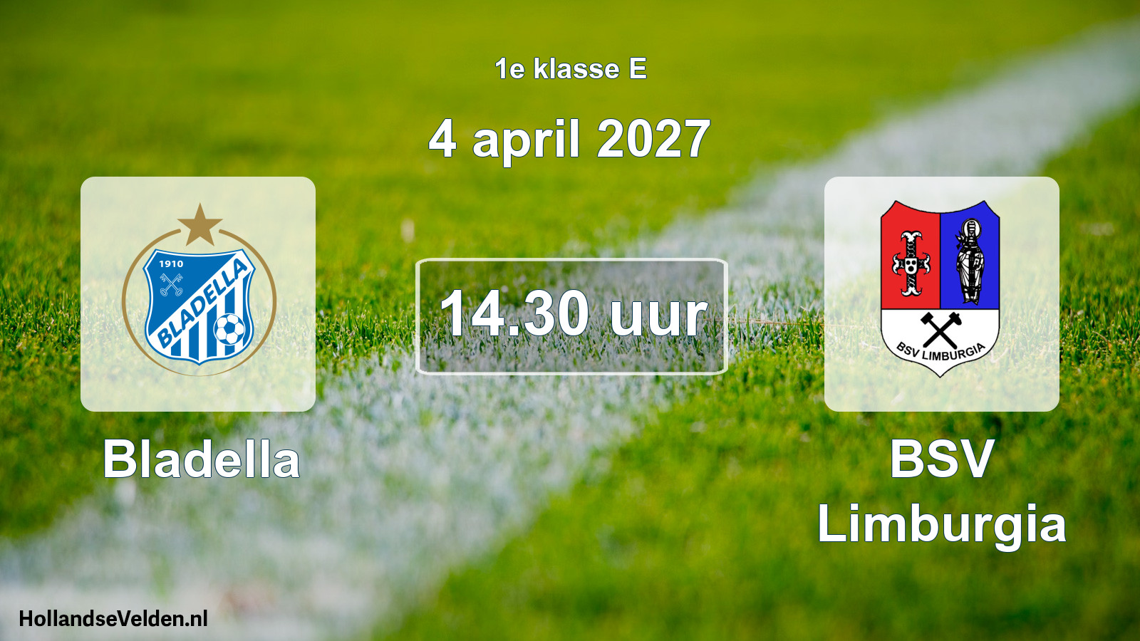 Geplande wedstrijd: Bladella - BSV Limburgia (4 april 2027)