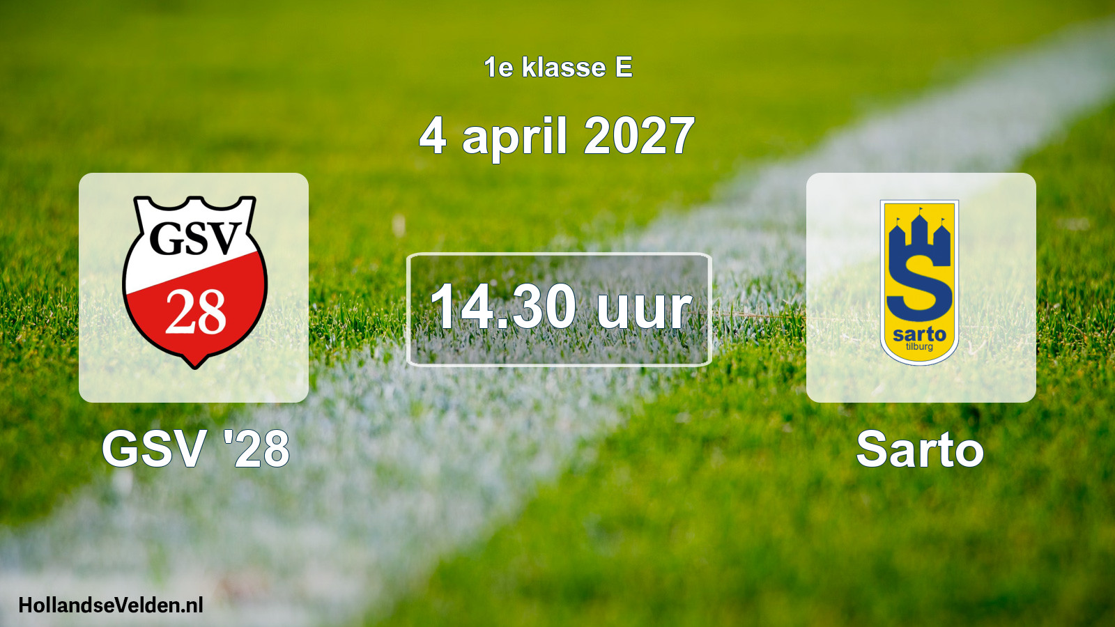 Scheduled Match: GSV '28 - Sarto (4 April 2027)