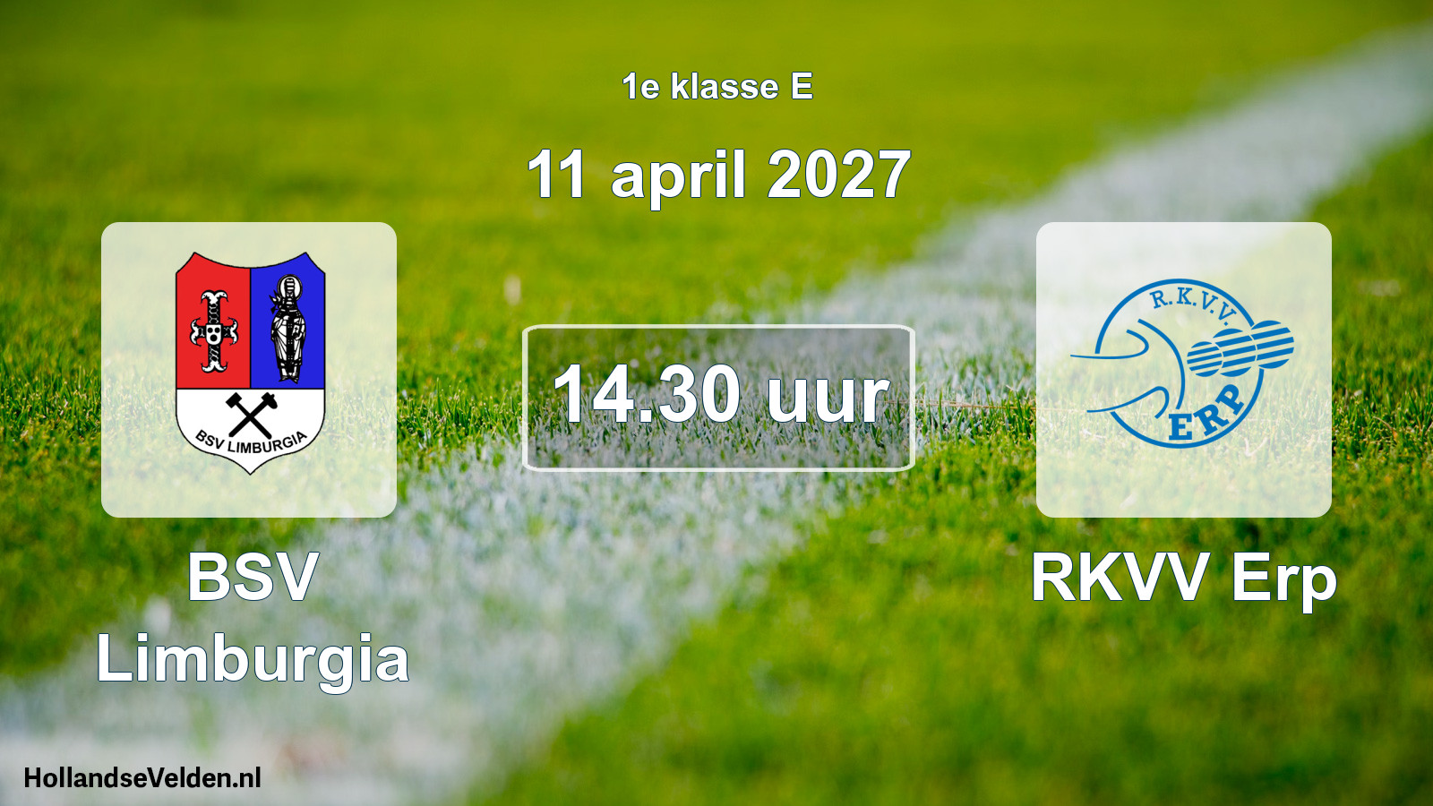 Geplande wedstrijd: BSV Limburgia - RKVV Erp (11 april 2027)