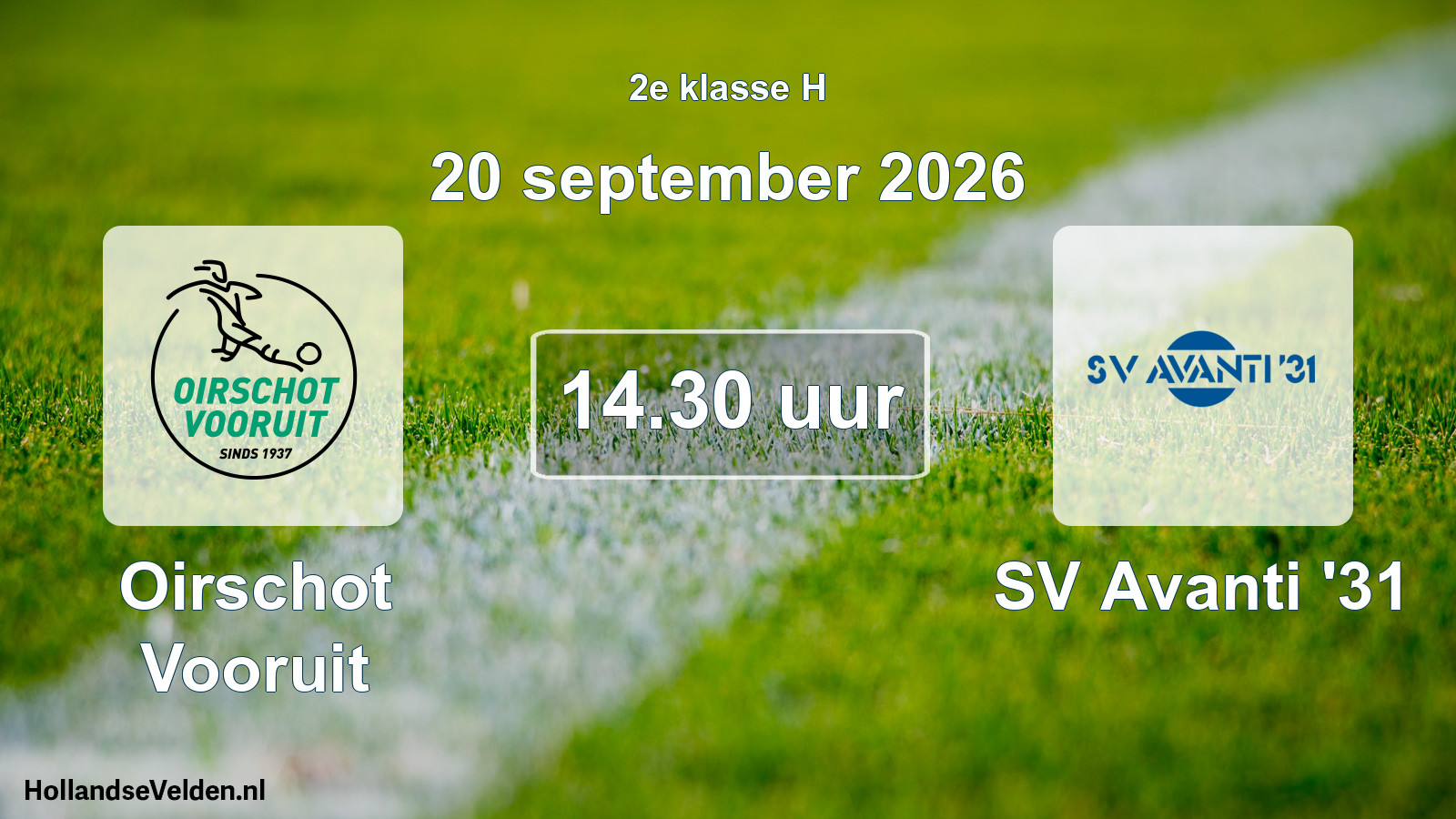Scheduled Match: Oirschot Vooruit - SV Avanti '31 (20 September 2026)