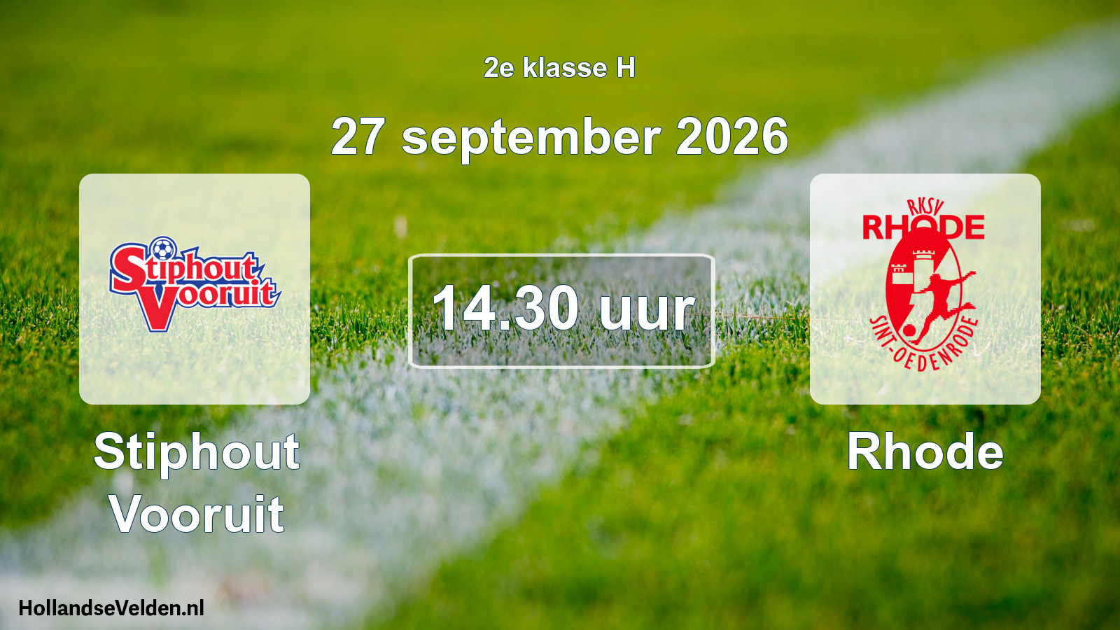Geplande wedstrijd: Stiphout Vooruit - Rhode (27 september 2026)