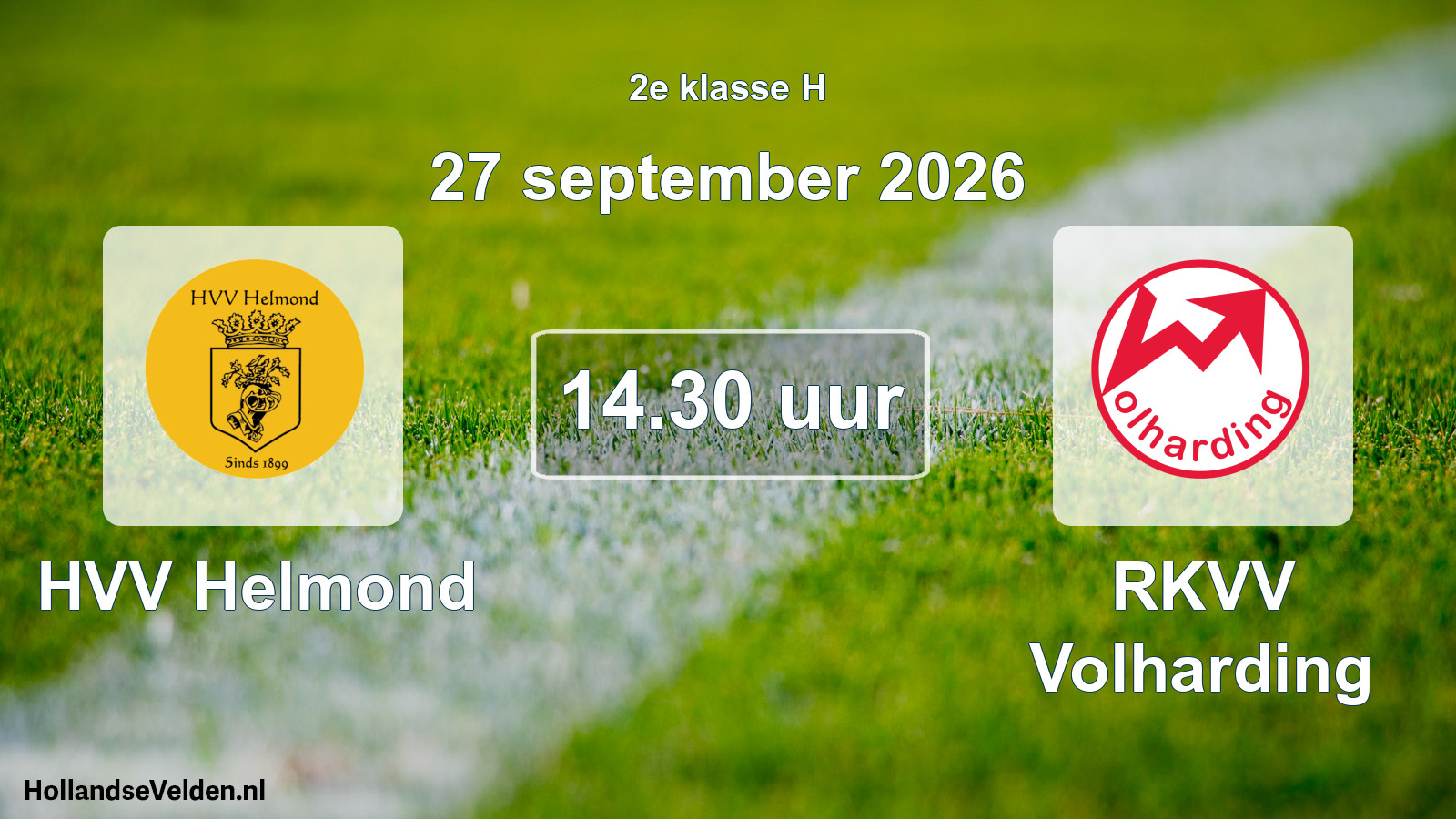 Scheduled Match: HVV Helmond - RKVV Volharding (27 September 2026)
