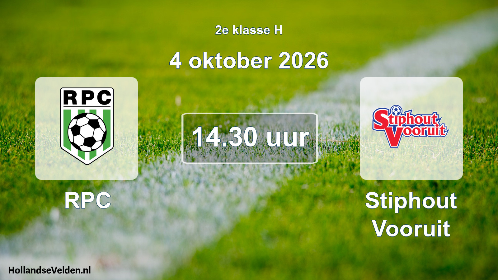 Geplande wedstrijd: RPC - Stiphout Vooruit (4 oktober 2026)