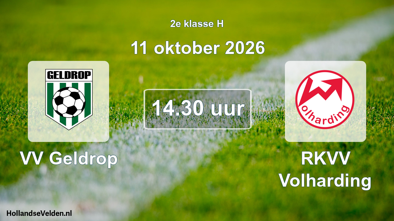 Scheduled Match: VV Geldrop - RKVV Volharding (11 October 2026)