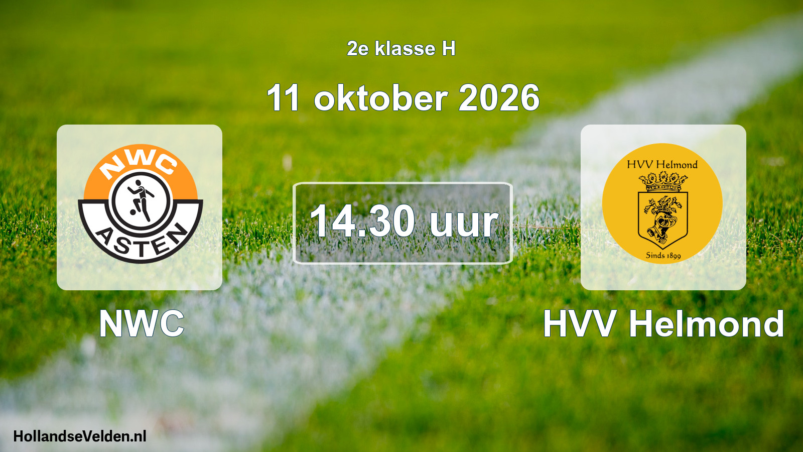 Geplande wedstrijd: NWC - HVV Helmond (11 oktober 2026)
