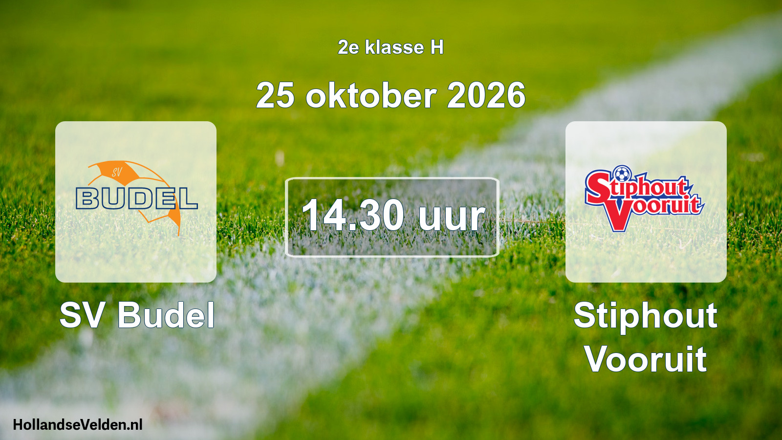 Geplande wedstrijd: SV Budel - Stiphout Vooruit (25 oktober 2026)