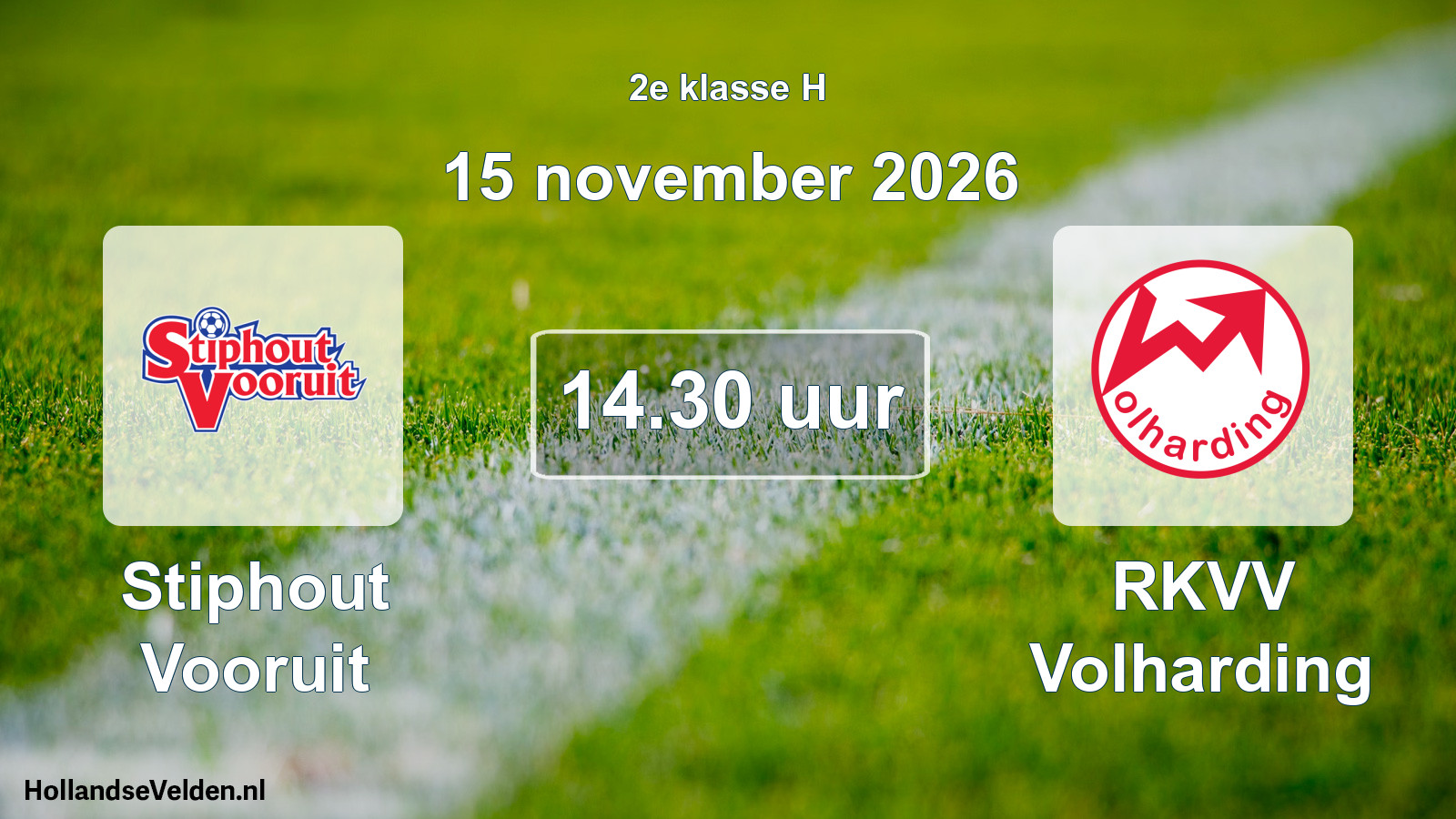 Geplande wedstrijd: Stiphout Vooruit - RKVV Volharding (15 november 2026)