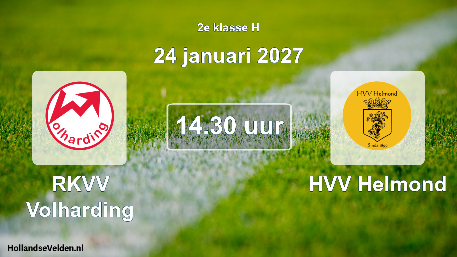 Geplande wedstrijd: RKVV Volharding - HVV Helmond (24 januari 2027)