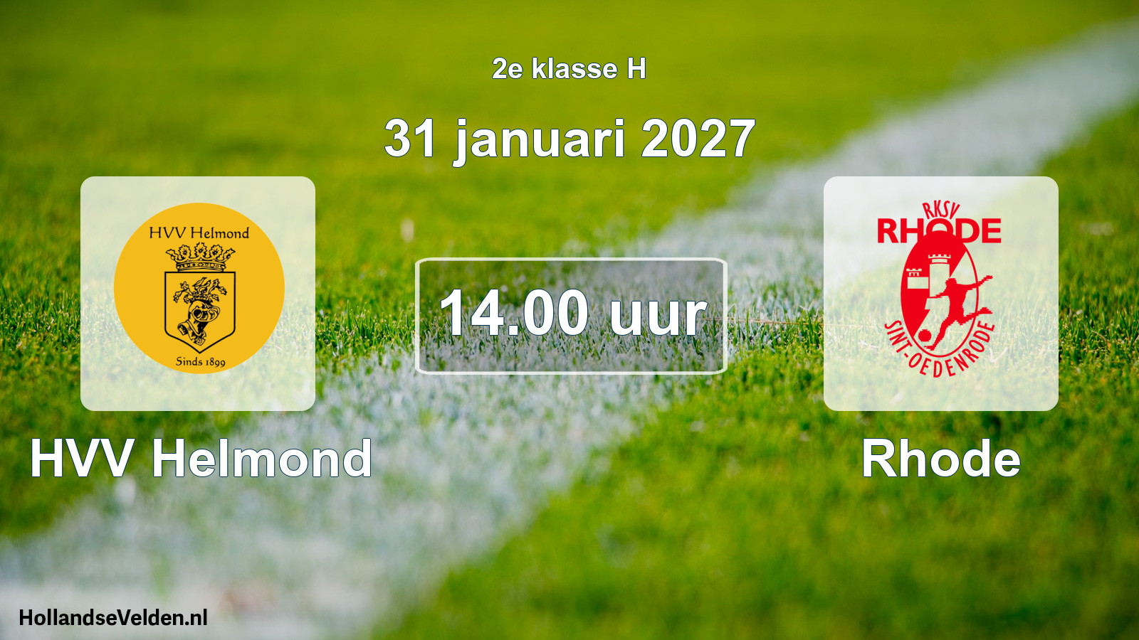 Scheduled Match: HVV Helmond - Rhode (31 January 2027)