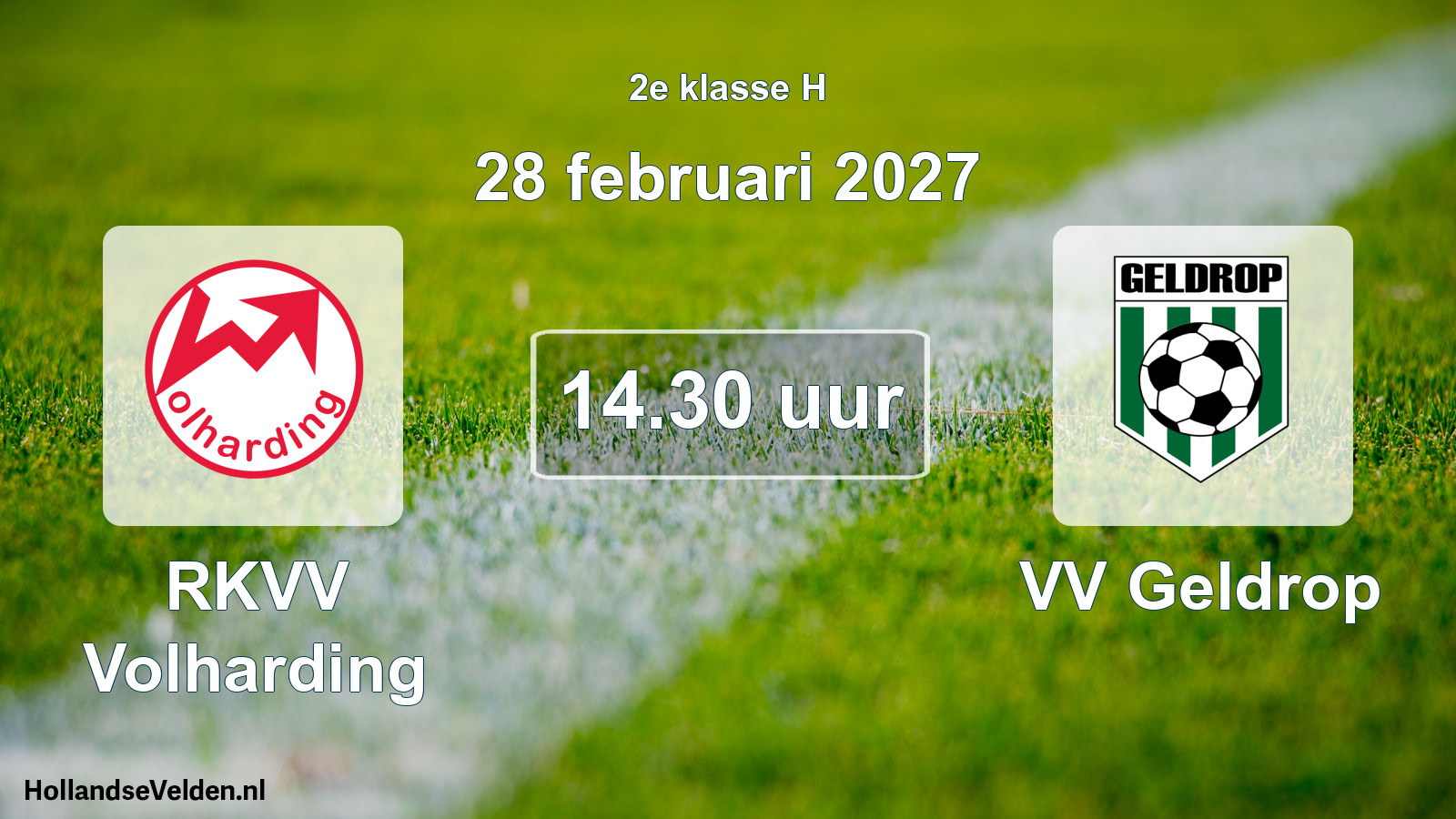 Geplande wedstrijd: RKVV Volharding - VV Geldrop (28 februari 2027)