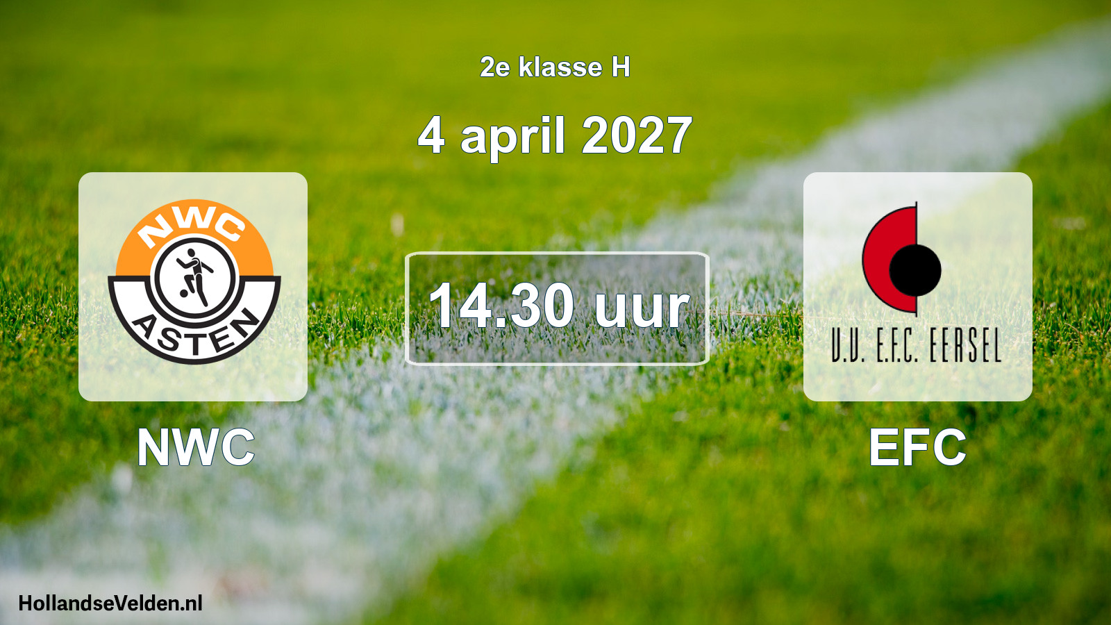 Geplande wedstrijd: NWC - EFC (4 april 2027)