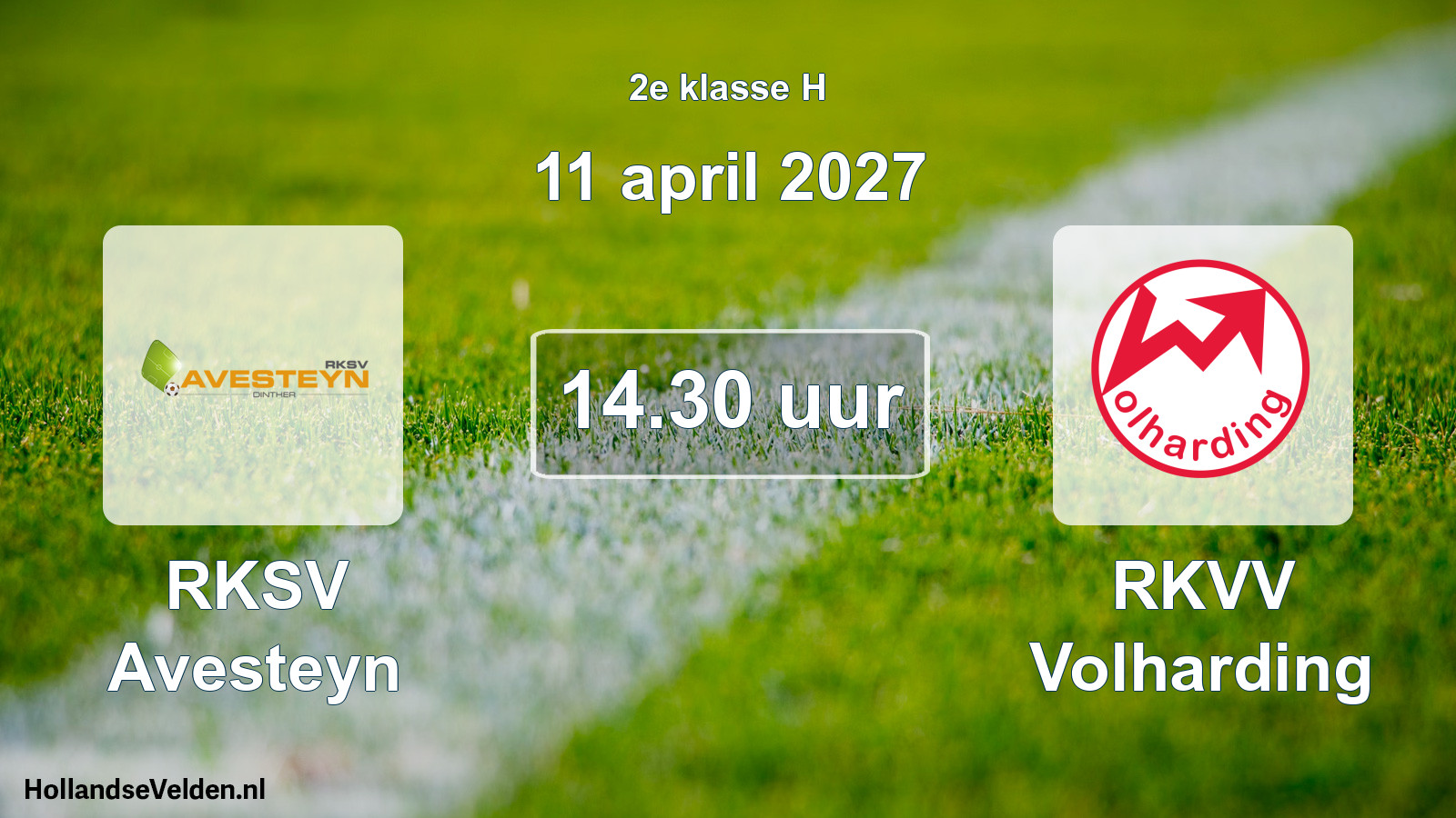 Geplande wedstrijd: RKSV Avesteyn - RKVV Volharding (11 april 2027)
