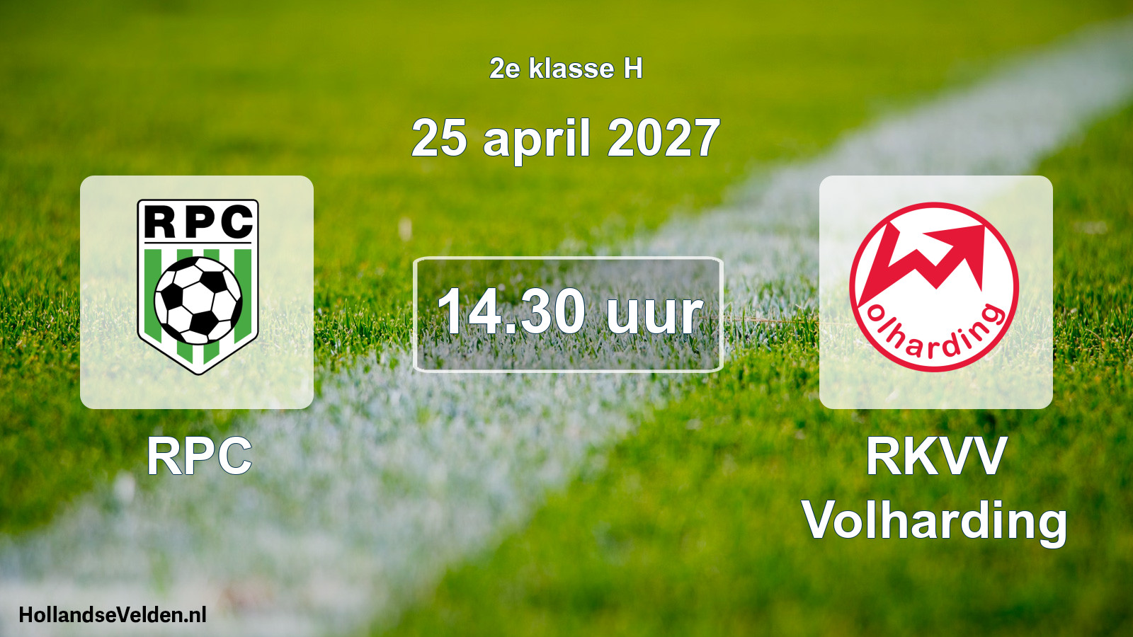 Geplande wedstrijd: RPC - RKVV Volharding (25 april 2027)