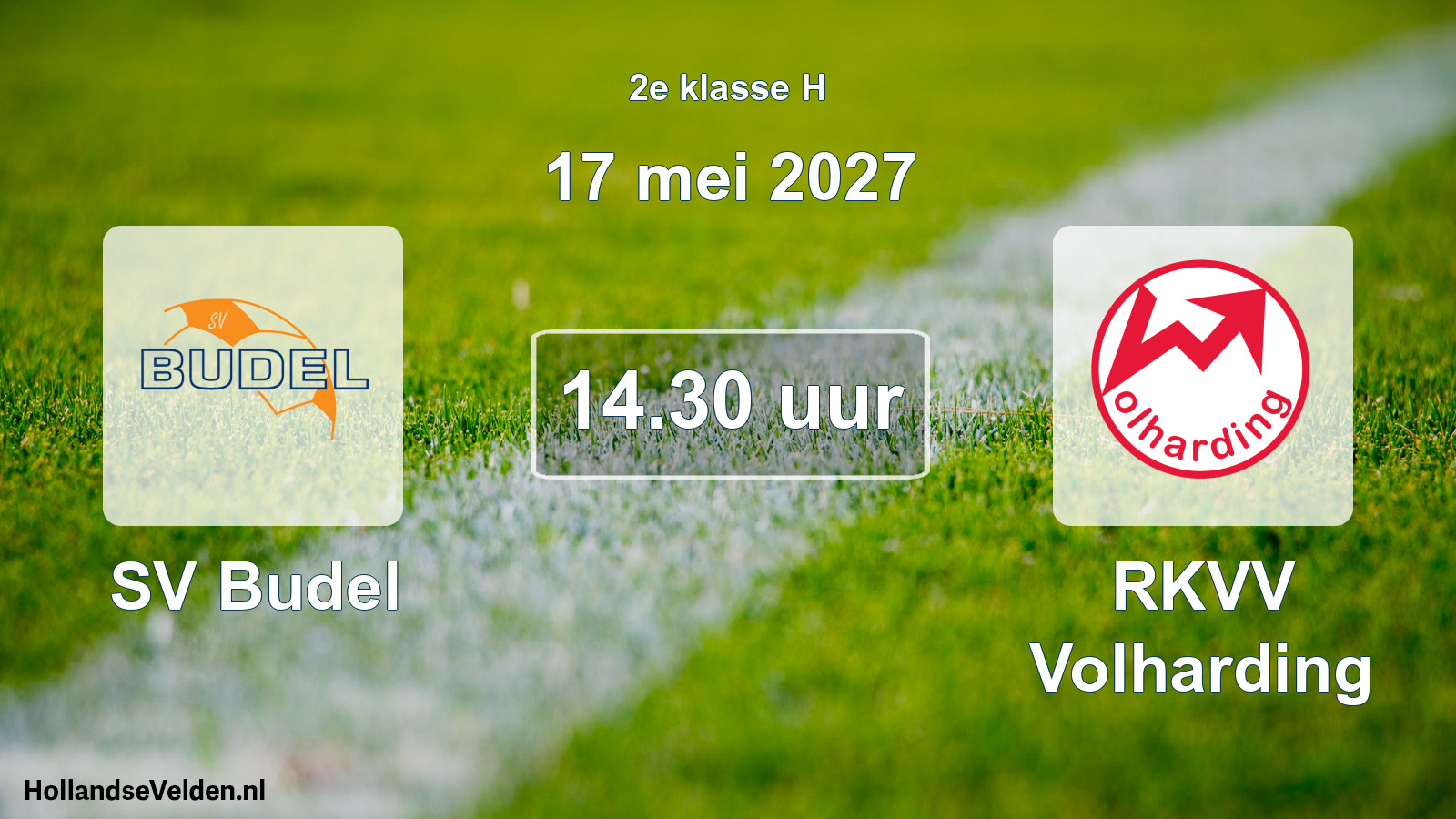Geplande wedstrijd: SV Budel - RKVV Volharding (17 mei 2027)