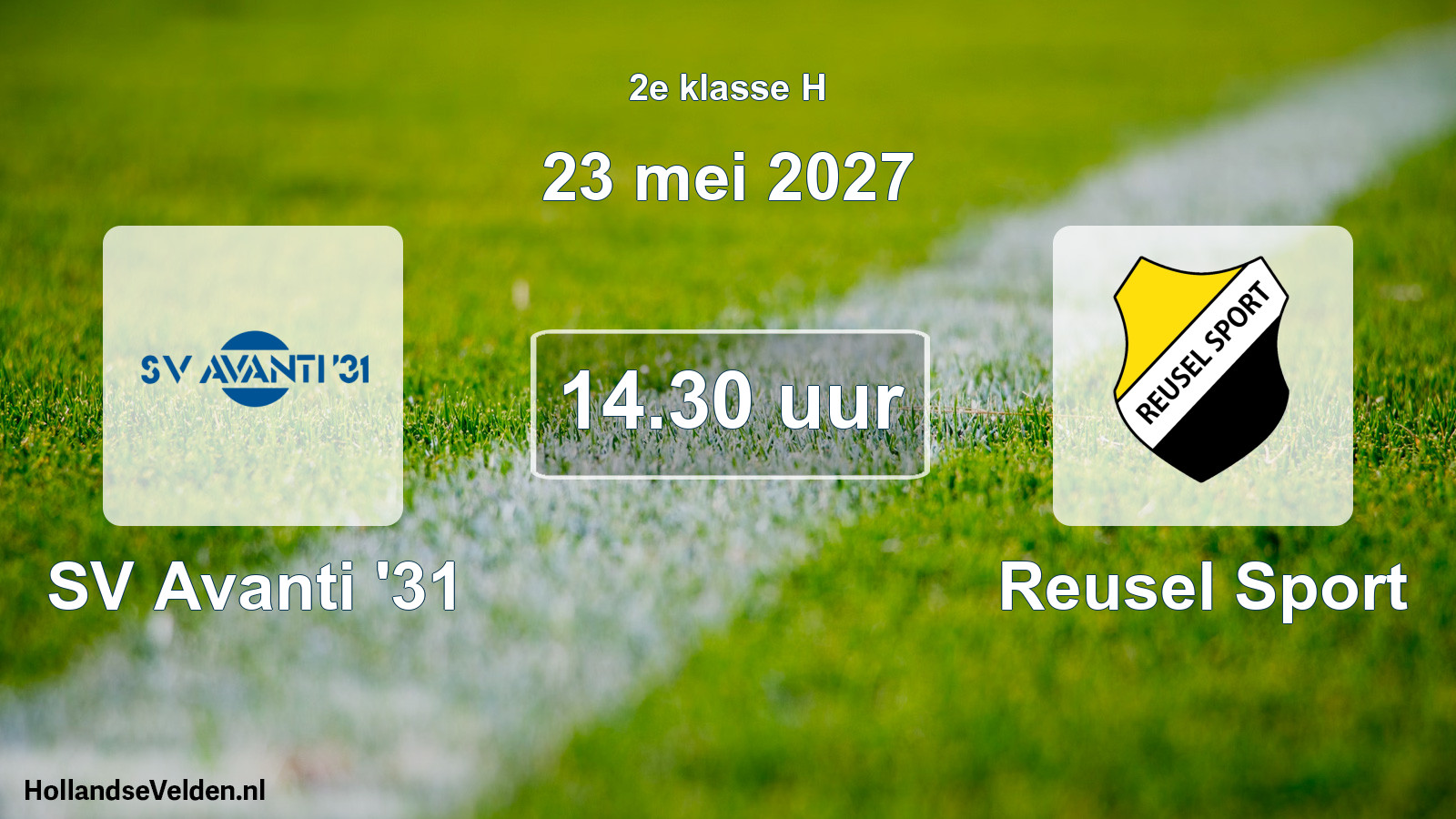Geplande wedstrijd: SV Avanti '31 - Reusel Sport (23 mei 2027)