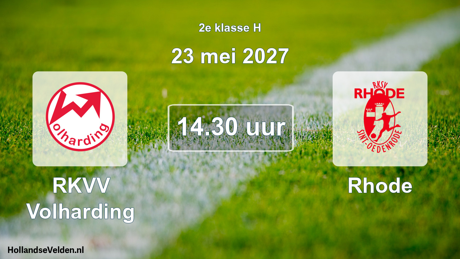 Geplande wedstrijd: RKVV Volharding - Rhode (23 mei 2027)