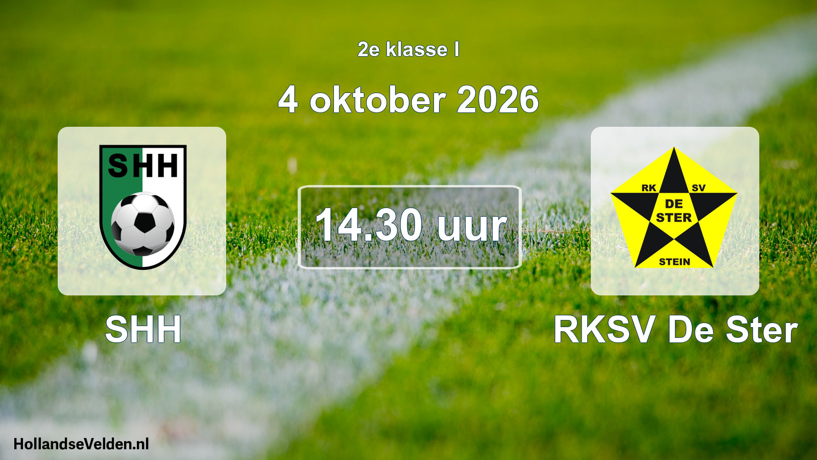 Geplande wedstrijd: SHH - RKSV De Ster (4 oktober 2026)