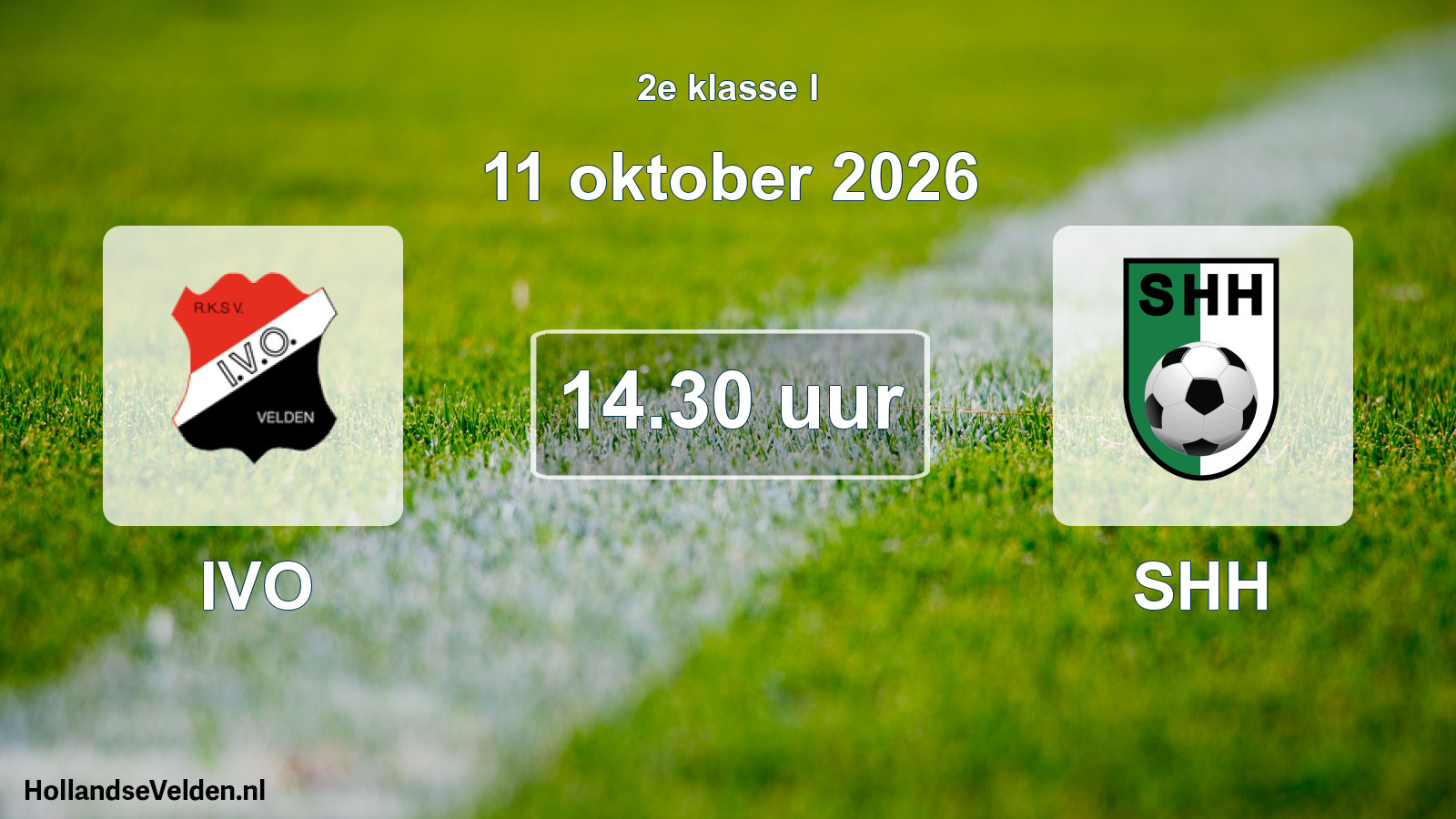 Geplande wedstrijd: IVO - SHH (11 oktober 2026)