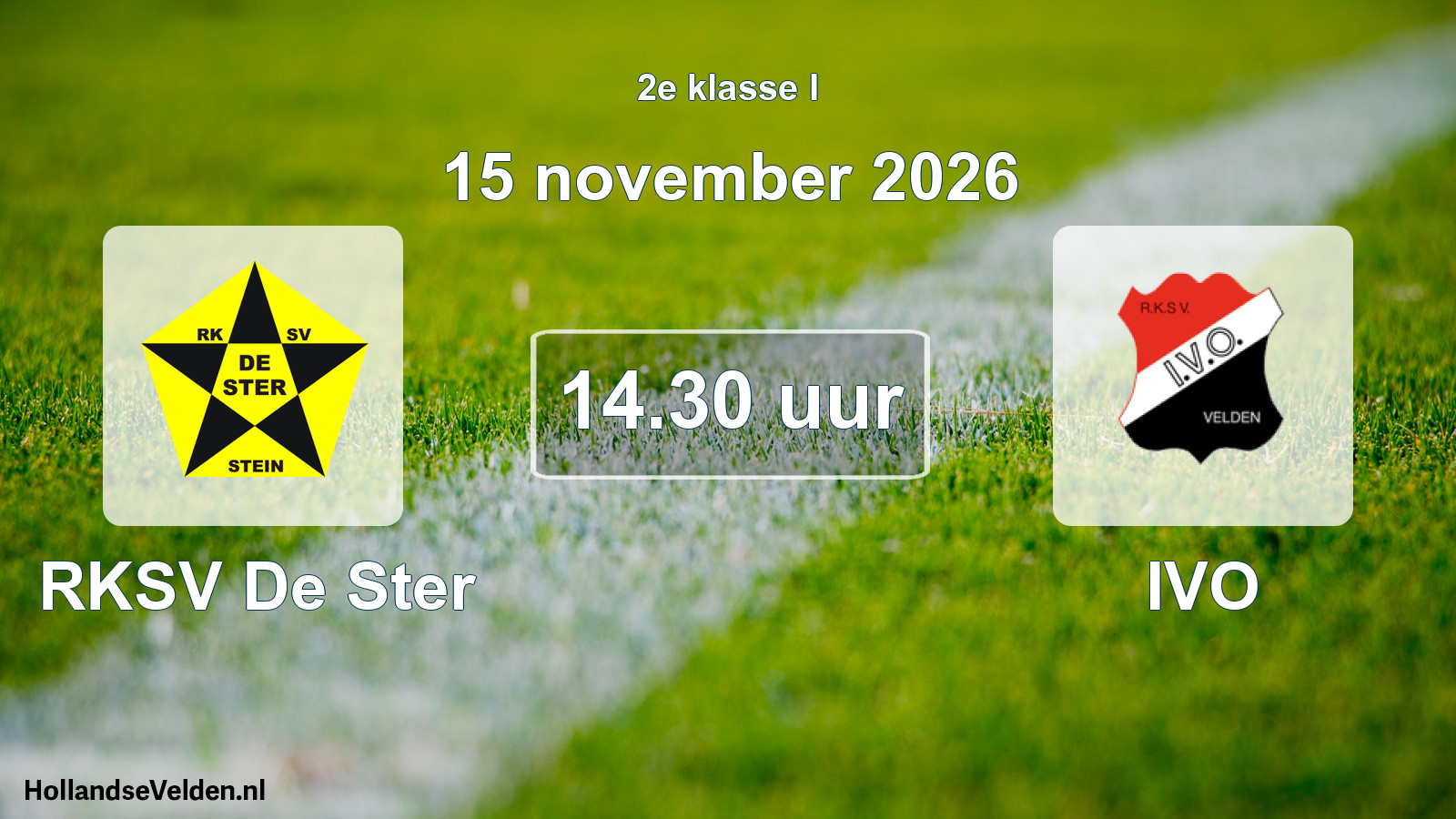 Geplande wedstrijd: RKSV De Ster - IVO (15 november 2026)