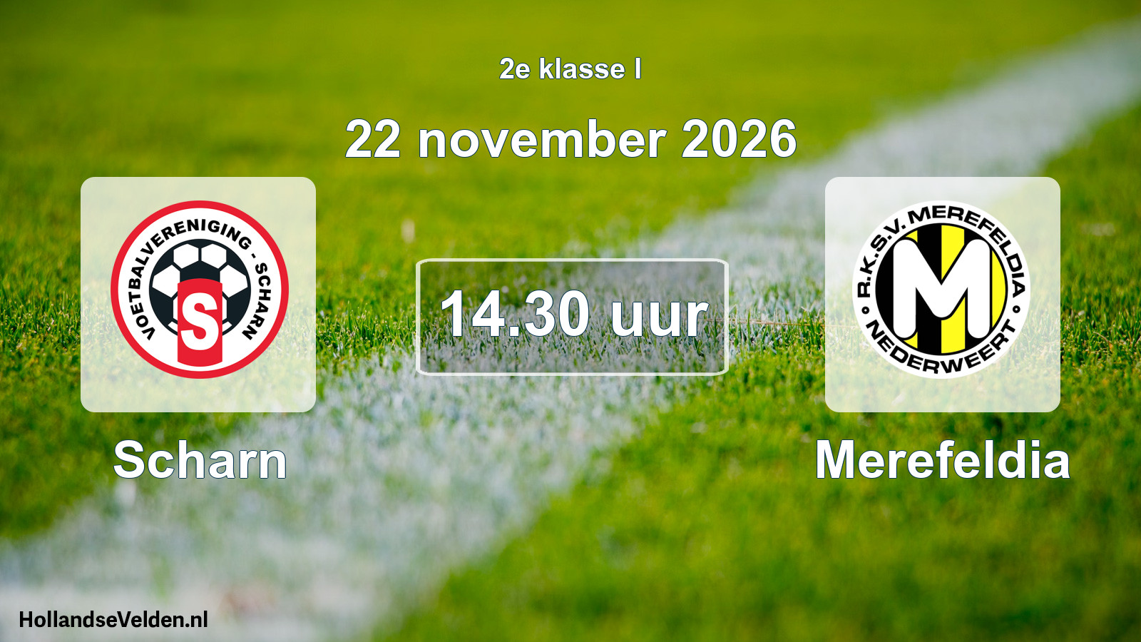 Geplande wedstrijd: Scharn - Merefeldia (22 november 2026)