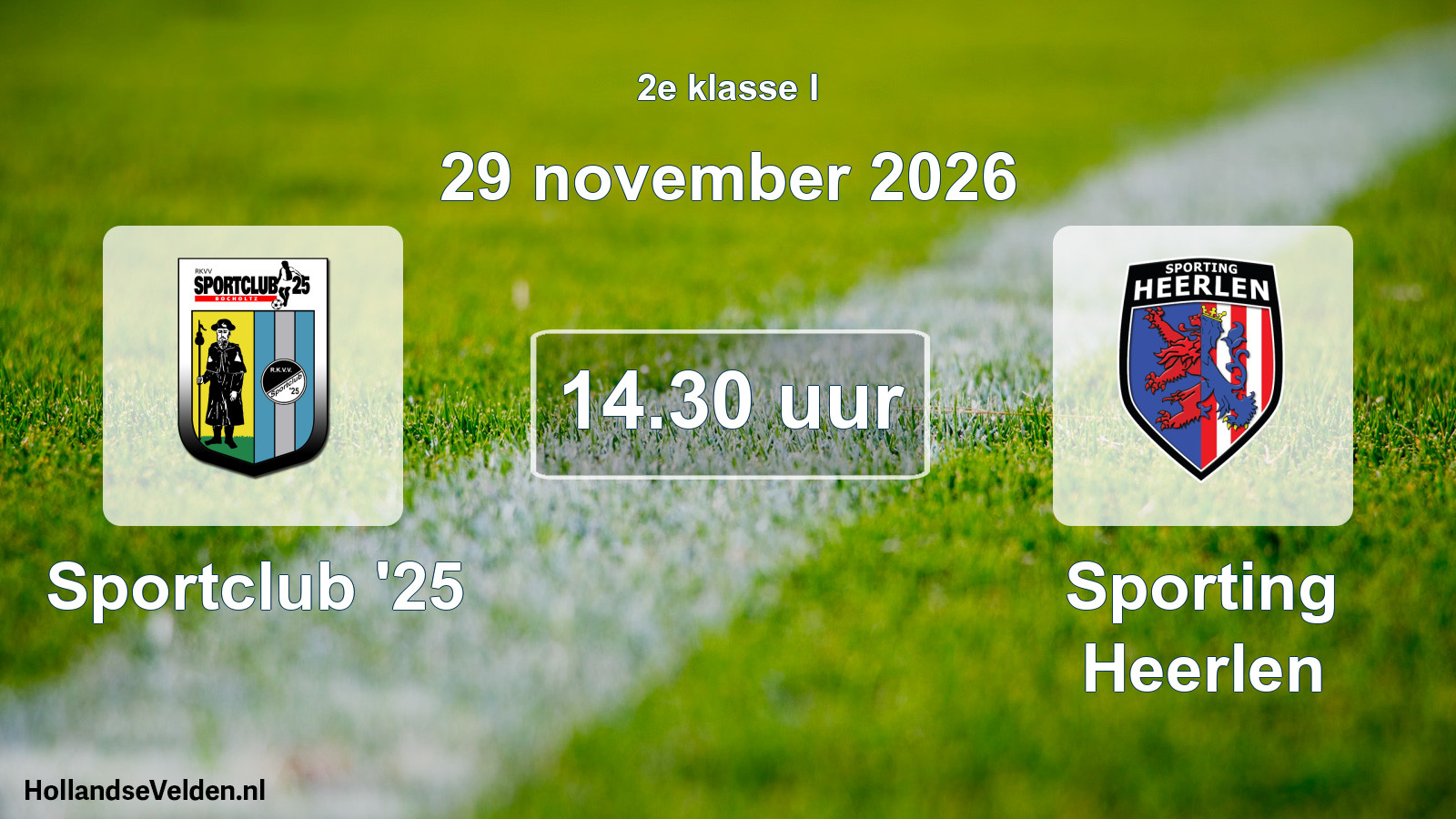 Geplande wedstrijd: Sportclub '25 - Sporting Heerlen (29 november 2026)