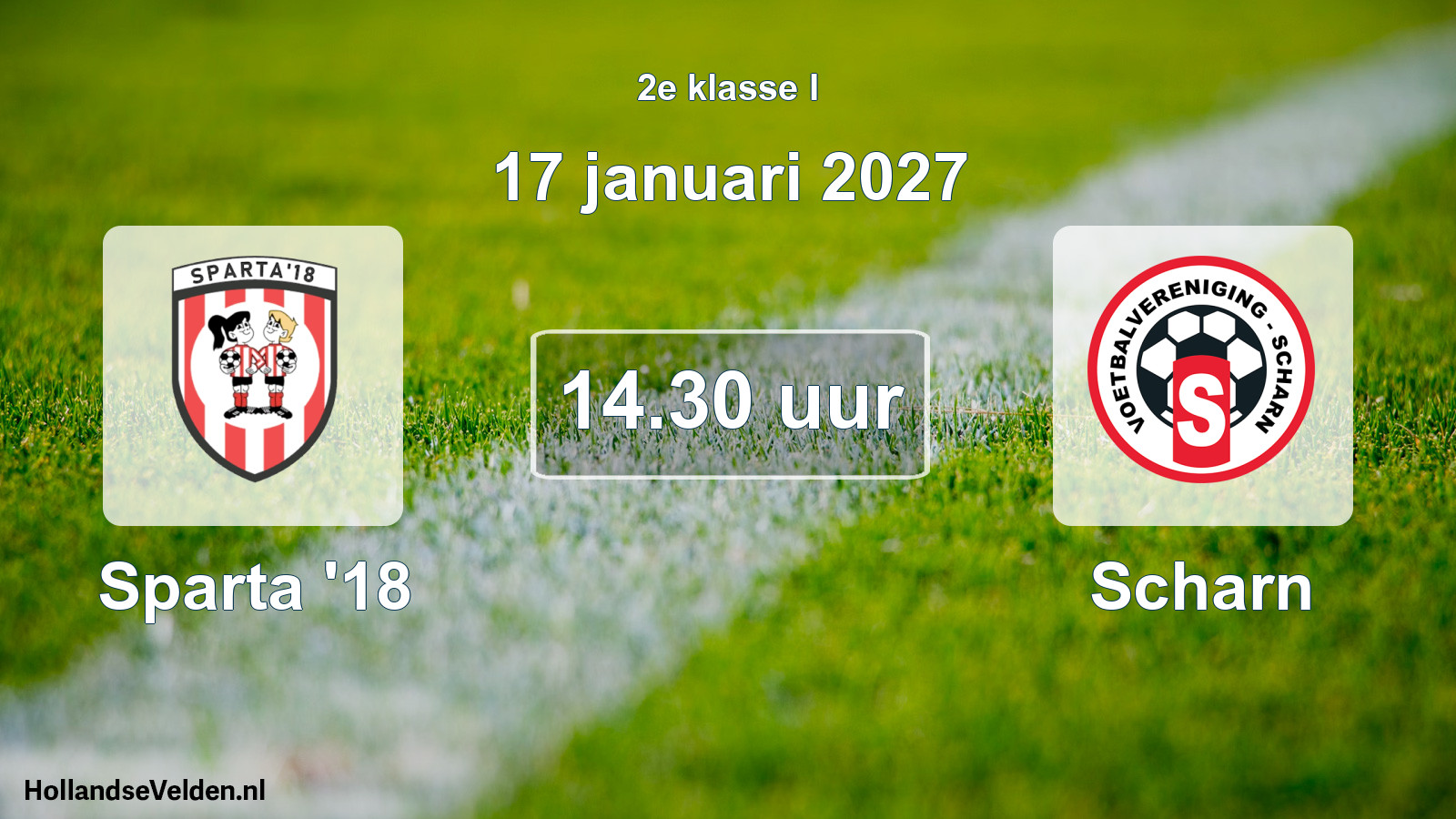 Geplande wedstrijd: Sparta '18 - Scharn (17 januari 2027)