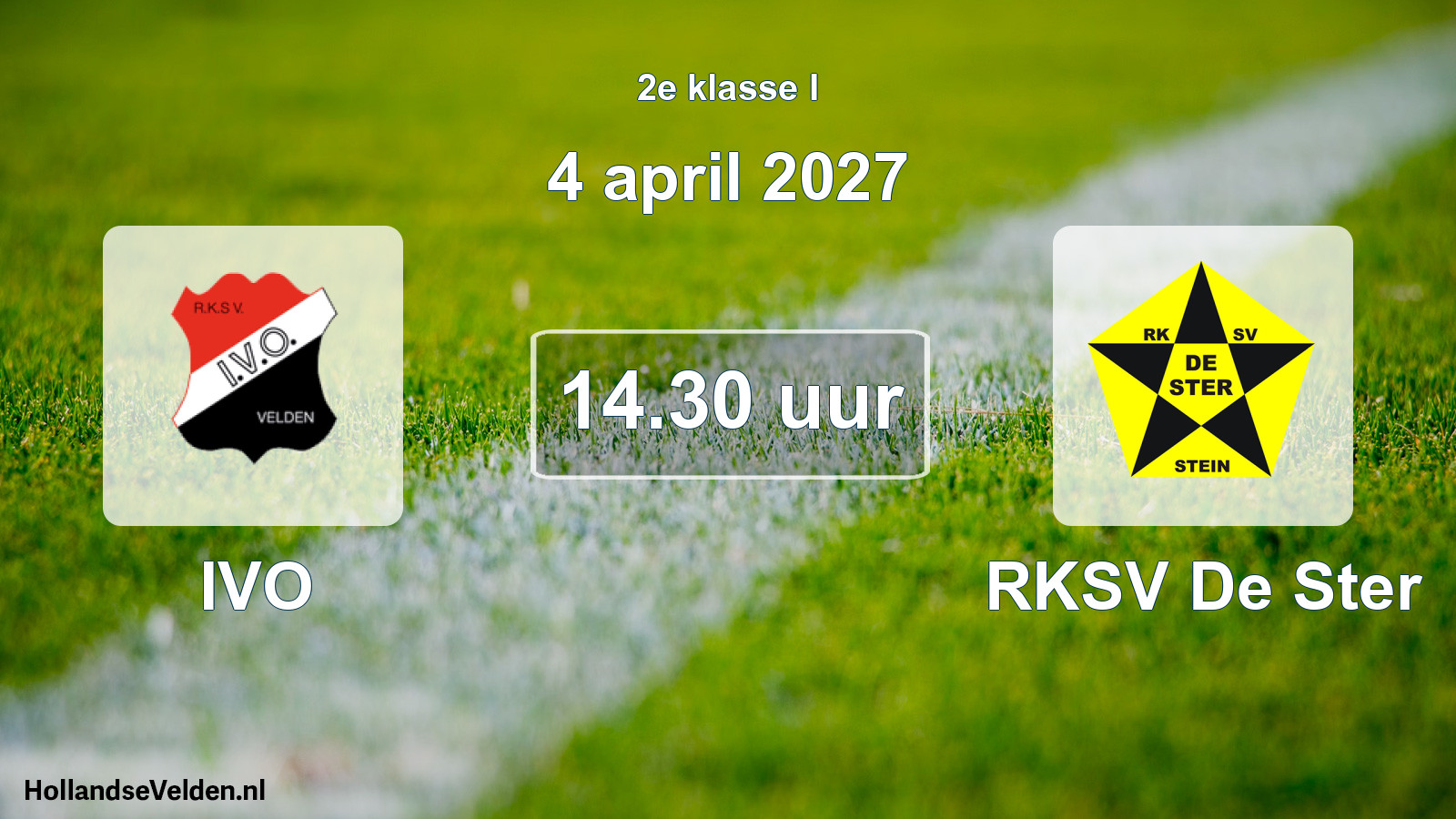 Geplande wedstrijd: IVO - RKSV De Ster (4 april 2027)