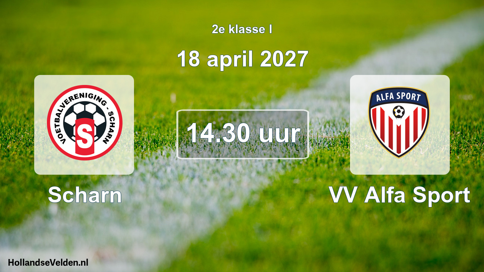 Geplande wedstrijd: Scharn - VV Alfa Sport (18 april 2027)