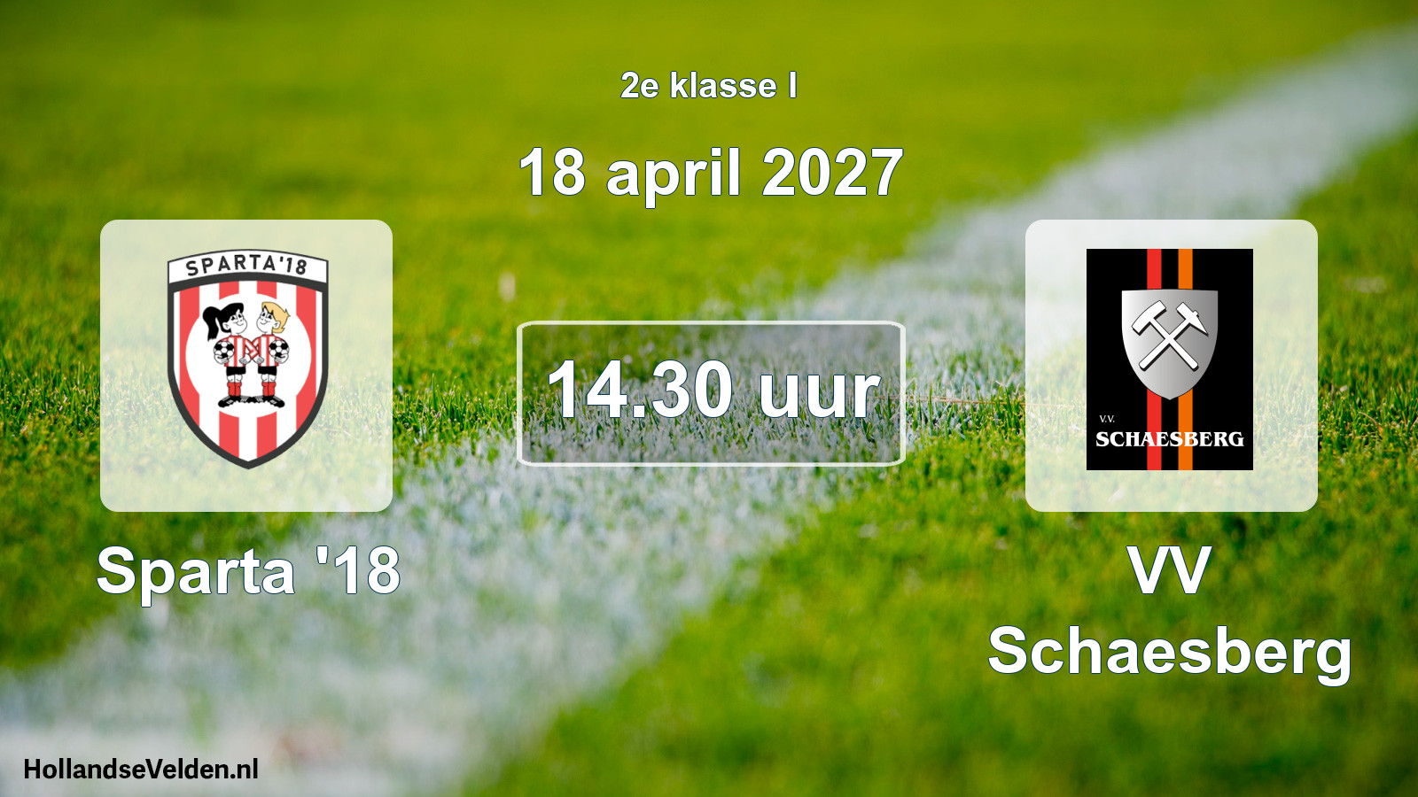 Geplande wedstrijd: Sparta '18 - VV Schaesberg (18 april 2027)