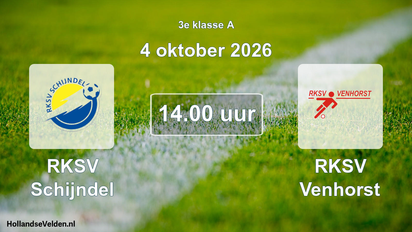 Geplande wedstrijd: RKSV Schijndel - RKSV Venhorst (4 oktober 2026)