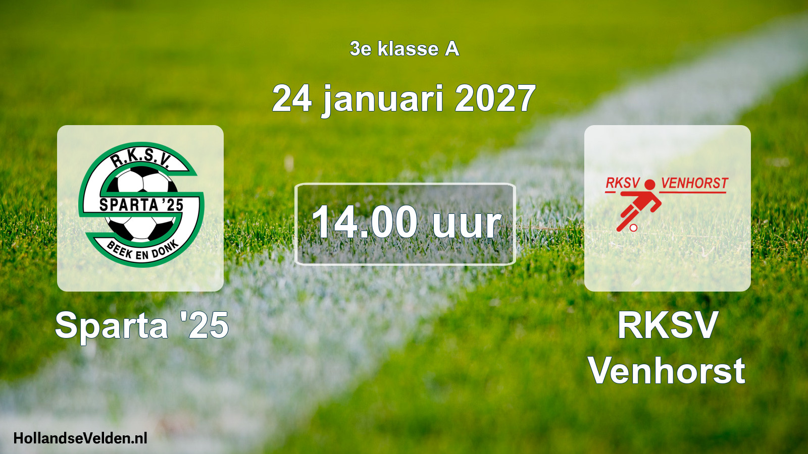 Geplande wedstrijd: Sparta '25 - RKSV Venhorst (24 januari 2027)