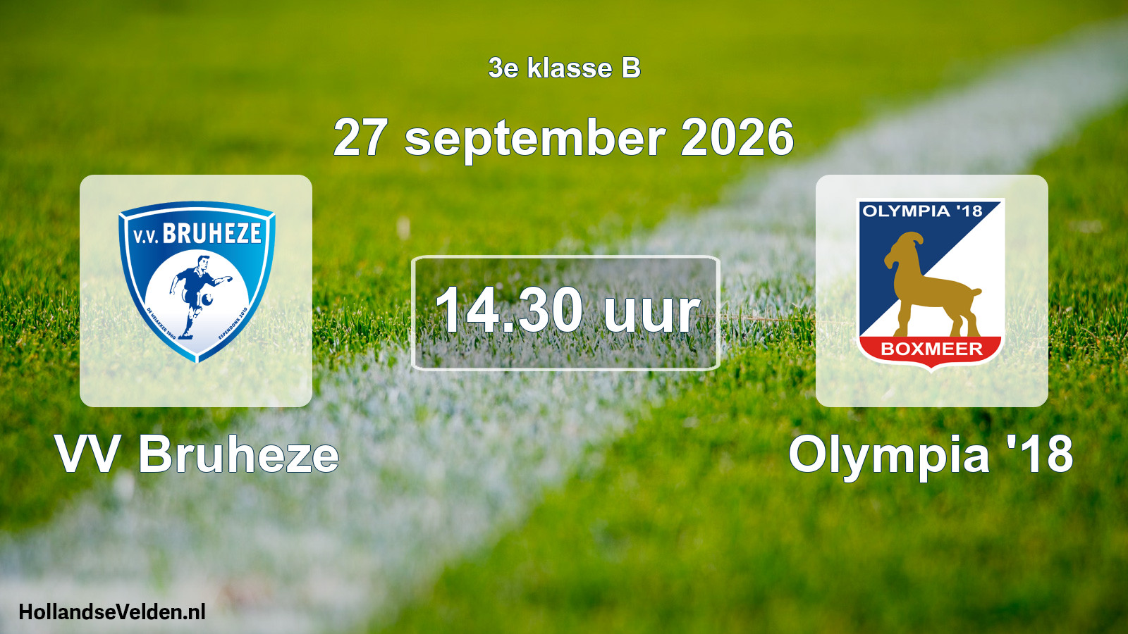 Scheduled Match: VV Bruheze - Olympia '18 (27 September 2026)