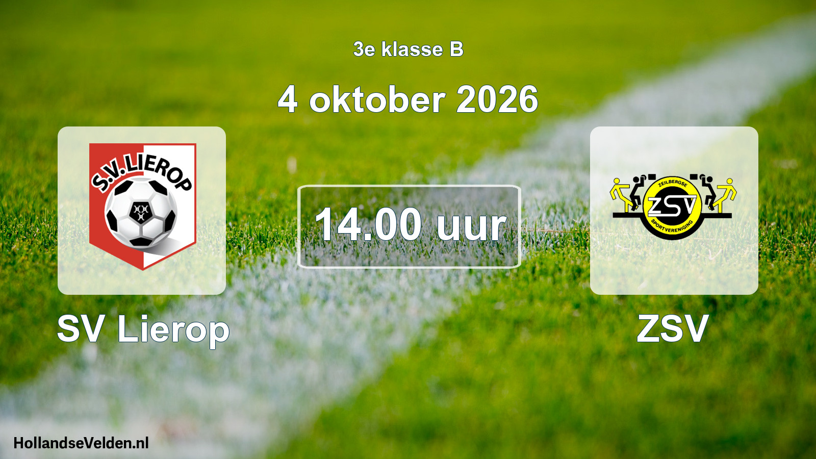 Geplande wedstrijd: SV Lierop - ZSV (4 oktober 2026)