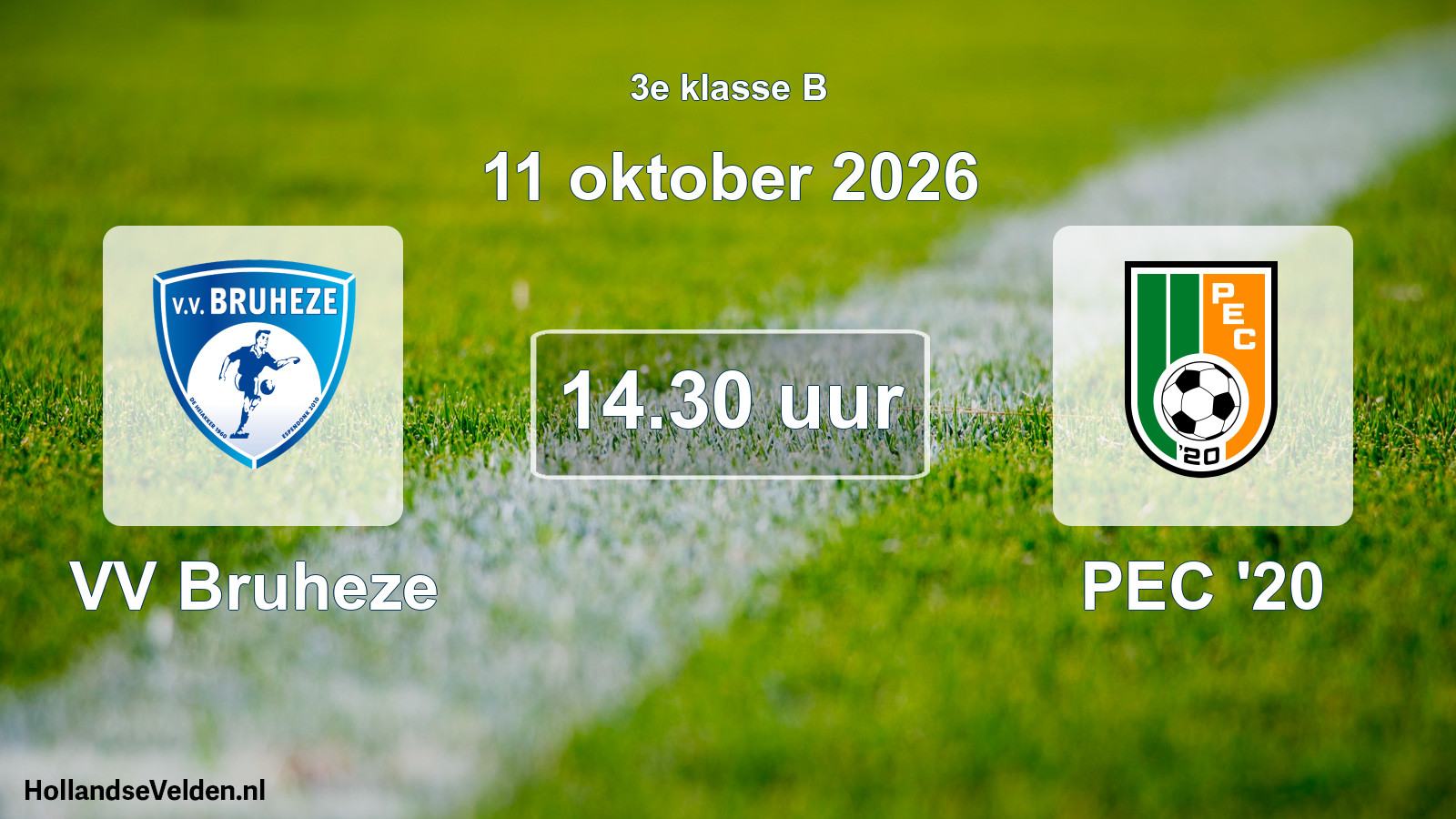 Scheduled Match: VV Bruheze - PEC '20 (11 October 2026)