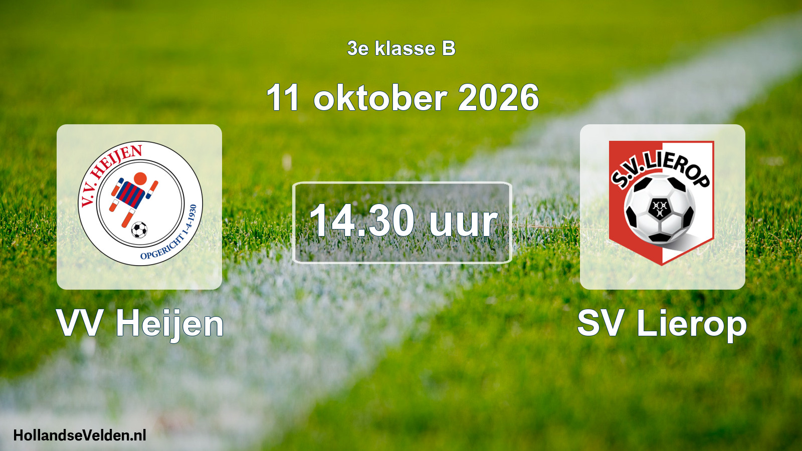 Scheduled Match: VV Heijen - SV Lierop (11 October 2026)