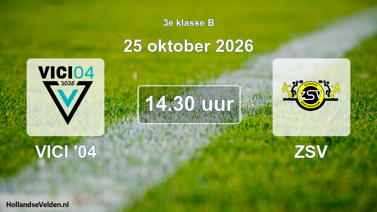 Geplande wedstrijd: VICI '04 - ZSV (25 oktober 2026)