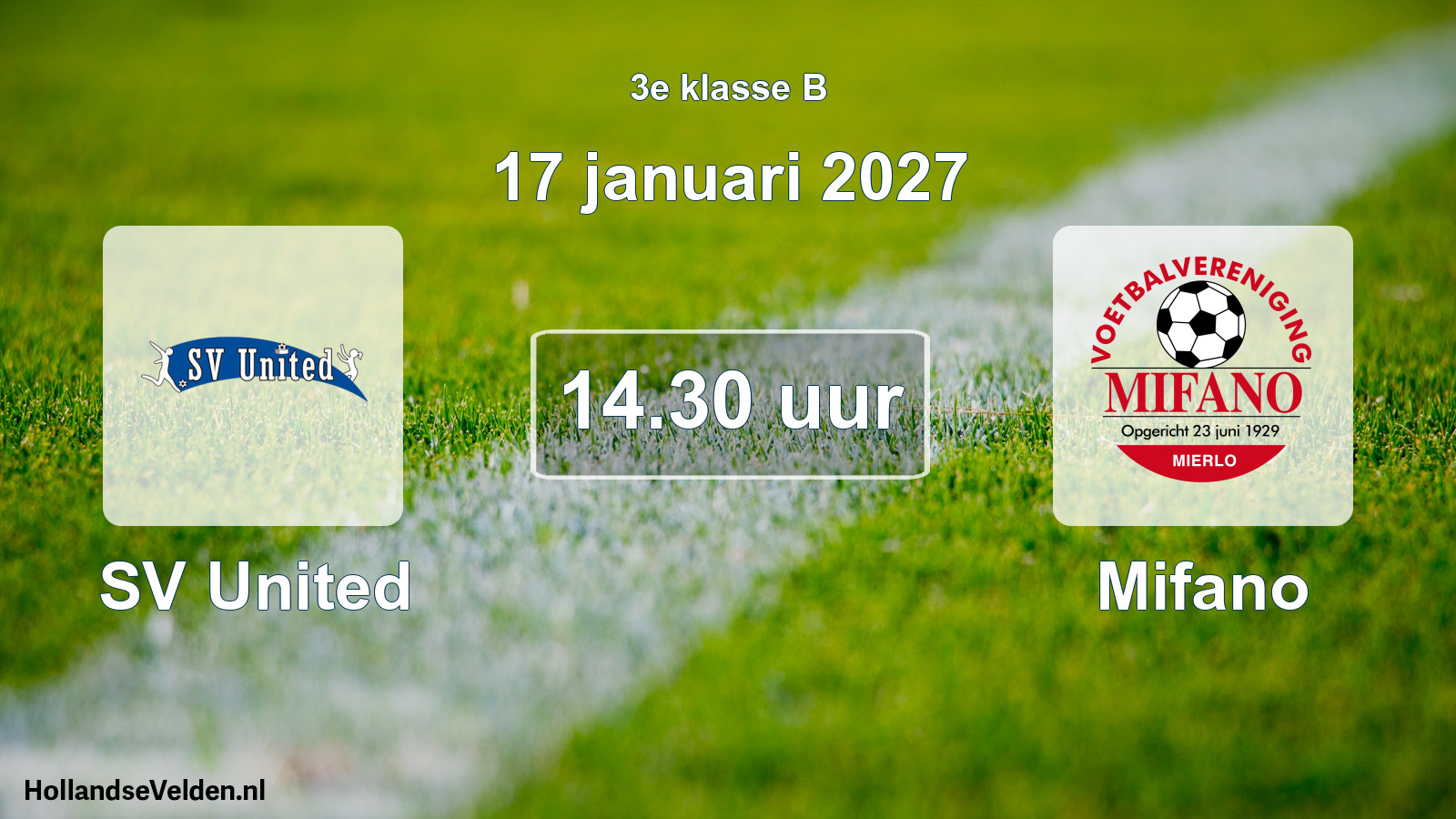 Scheduled Match: SV United - Mifano (17 January 2027)